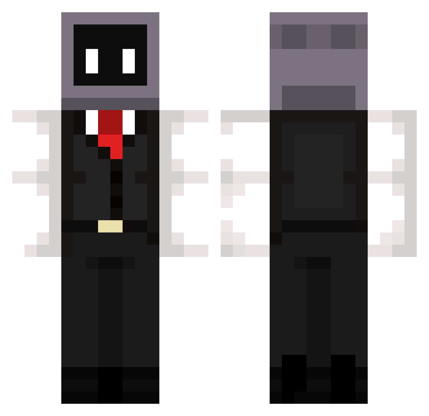 BlancoFrost Minecraft skin, front and back view