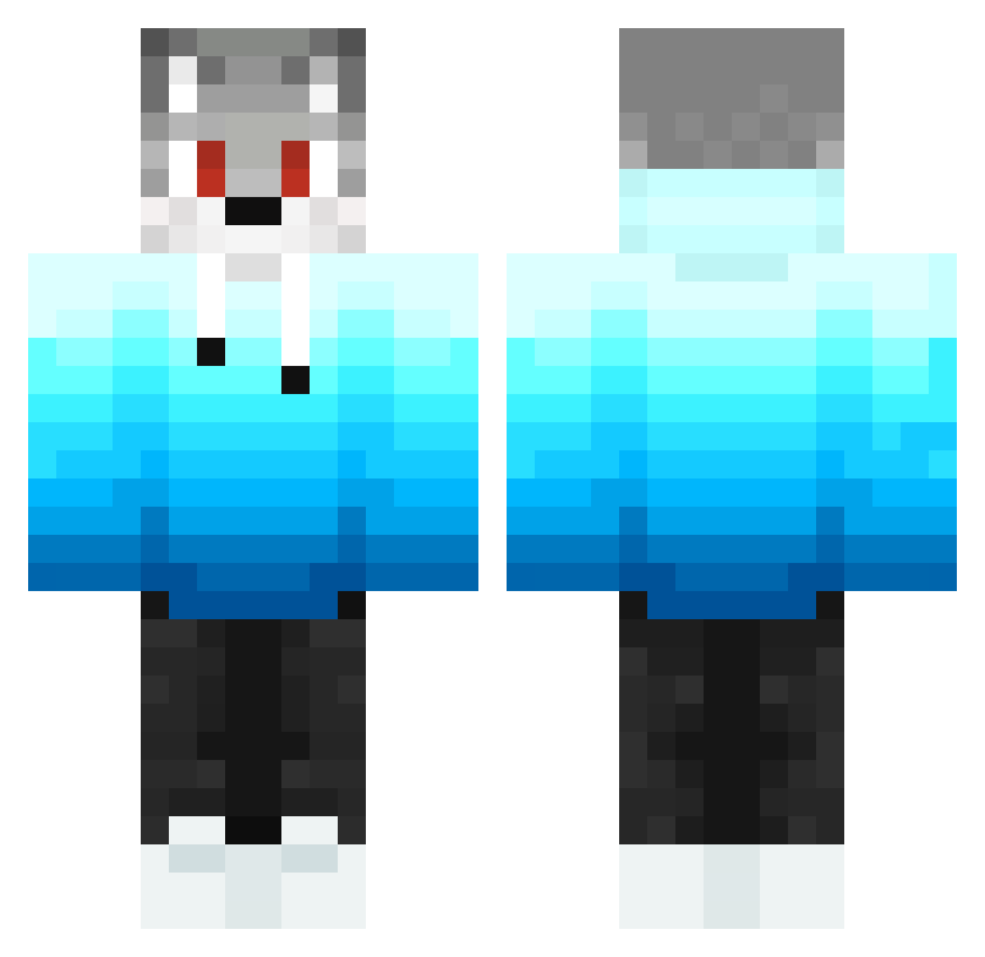 Wolf_Gamer92 Minecraft skin, front and back view