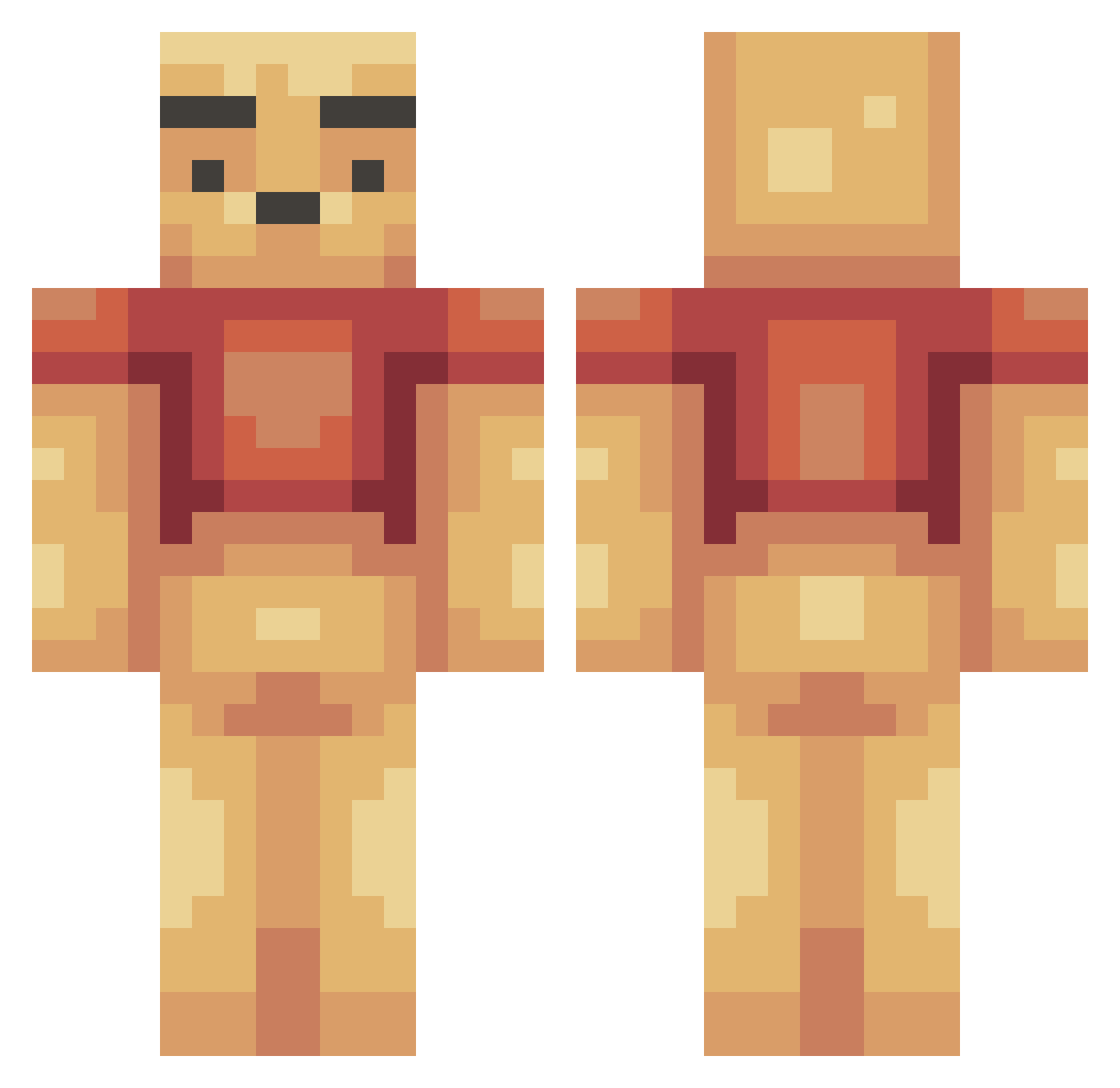 LO_YEON Minecraft skin, front and back view