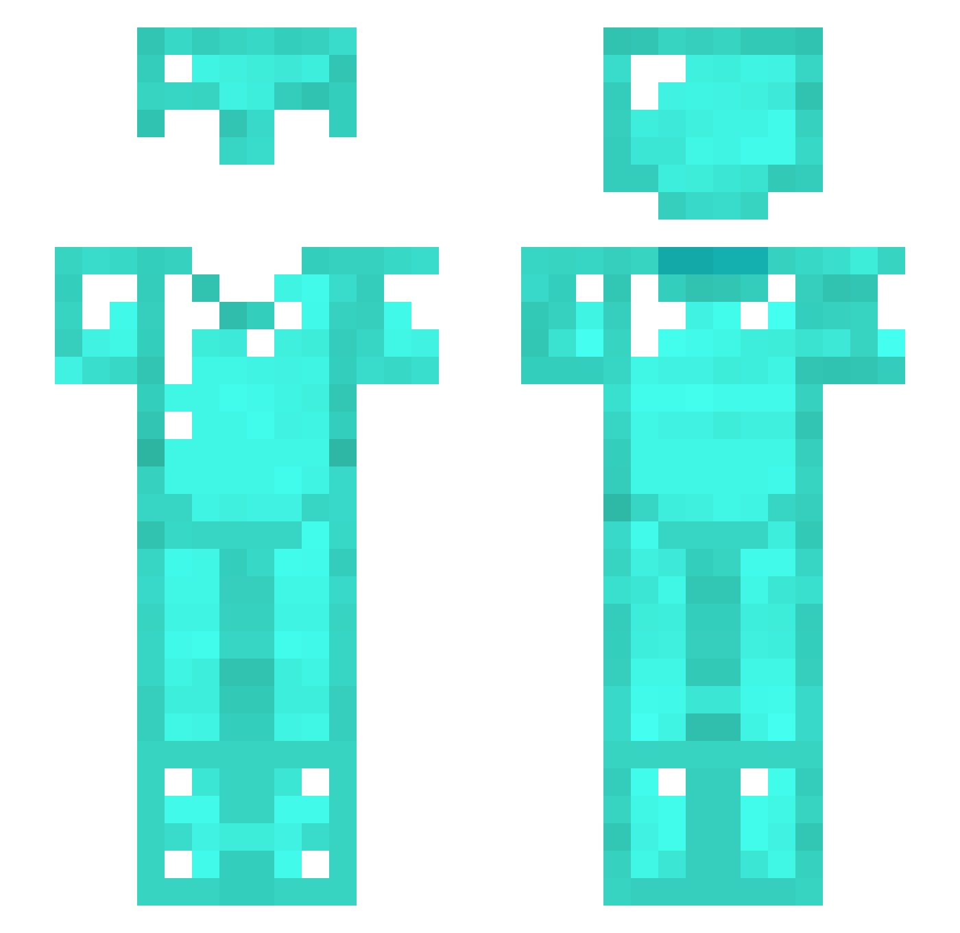 Fenagle Minecraft skin, front and back view