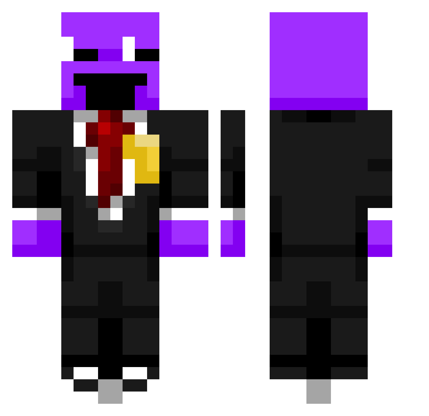 SparkyTrout6437 Minecraft skin, front and back view