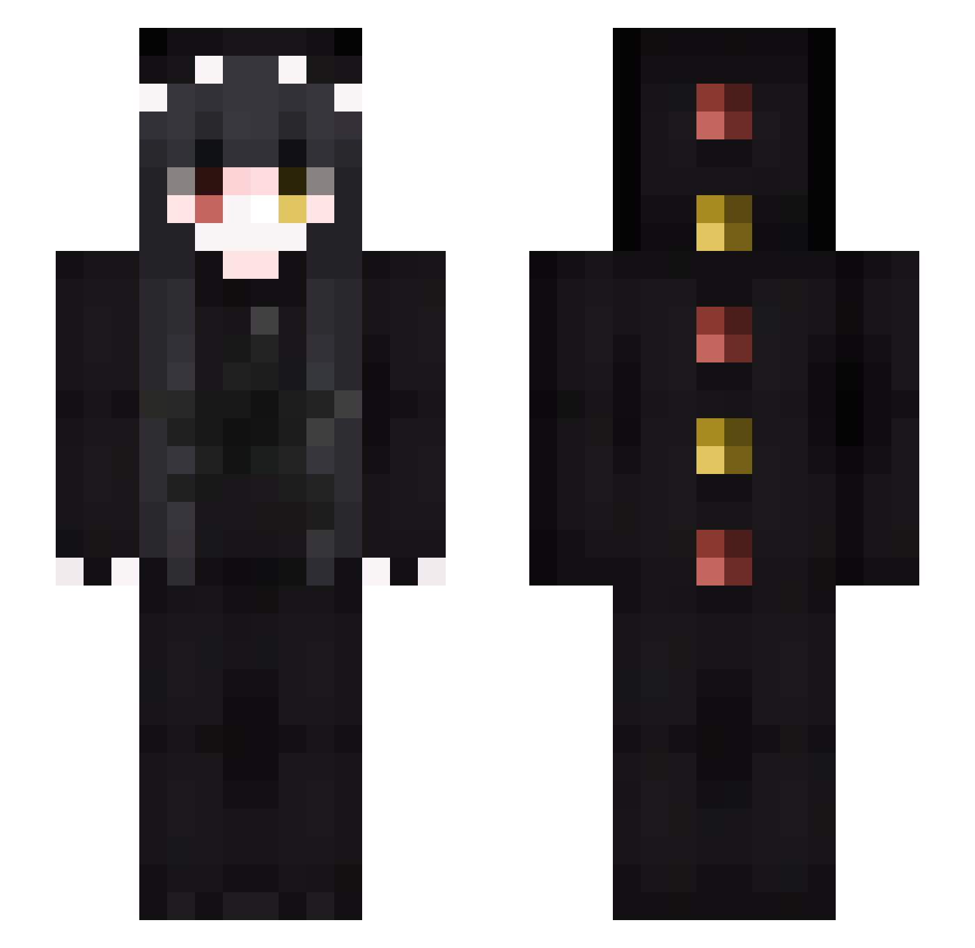 SraMagalhaes Minecraft skin, front and back view