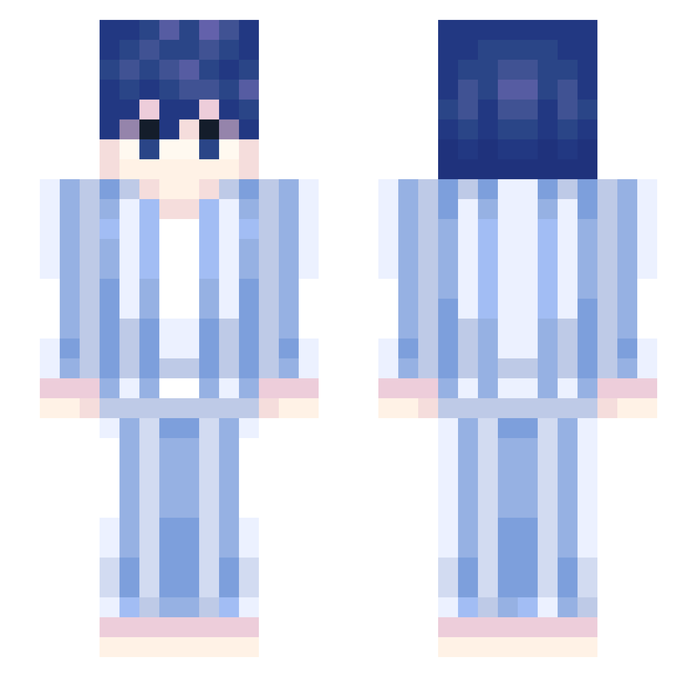 Shadd Minecraft skin, front and back view