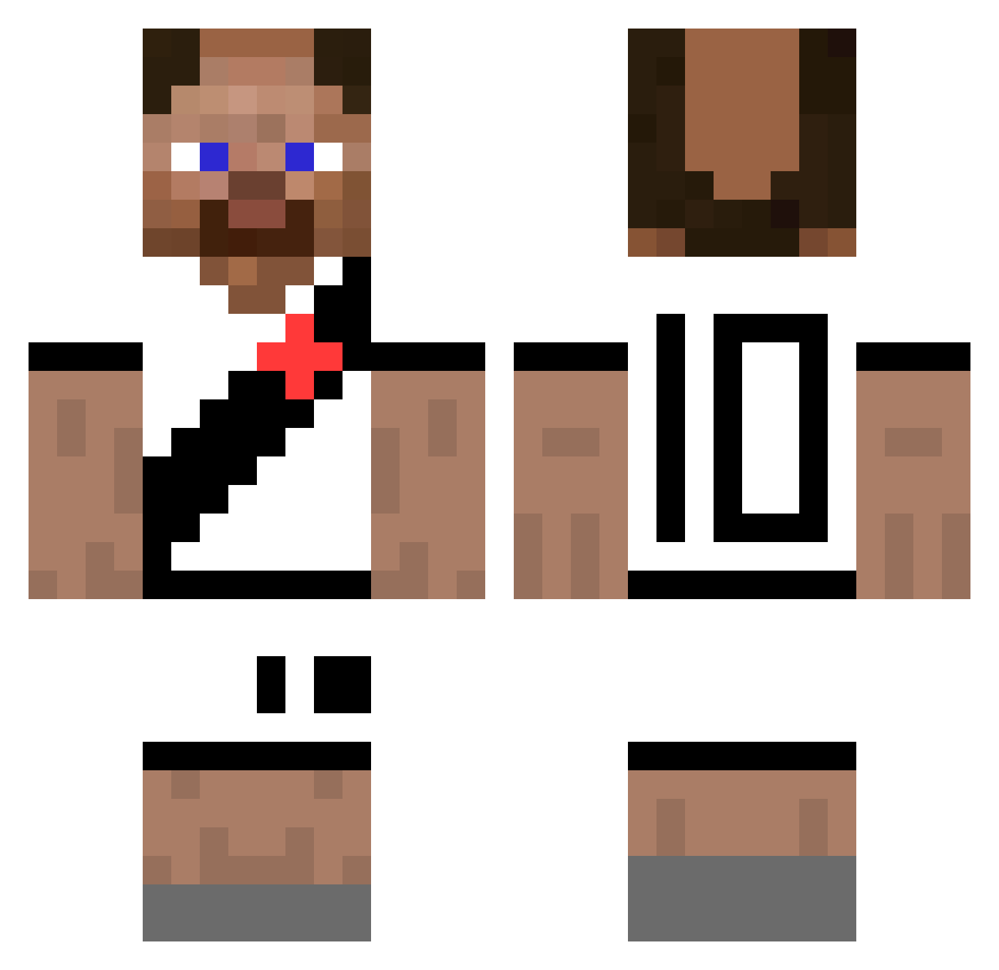 neymar_reidelas Minecraft skin, front and back view