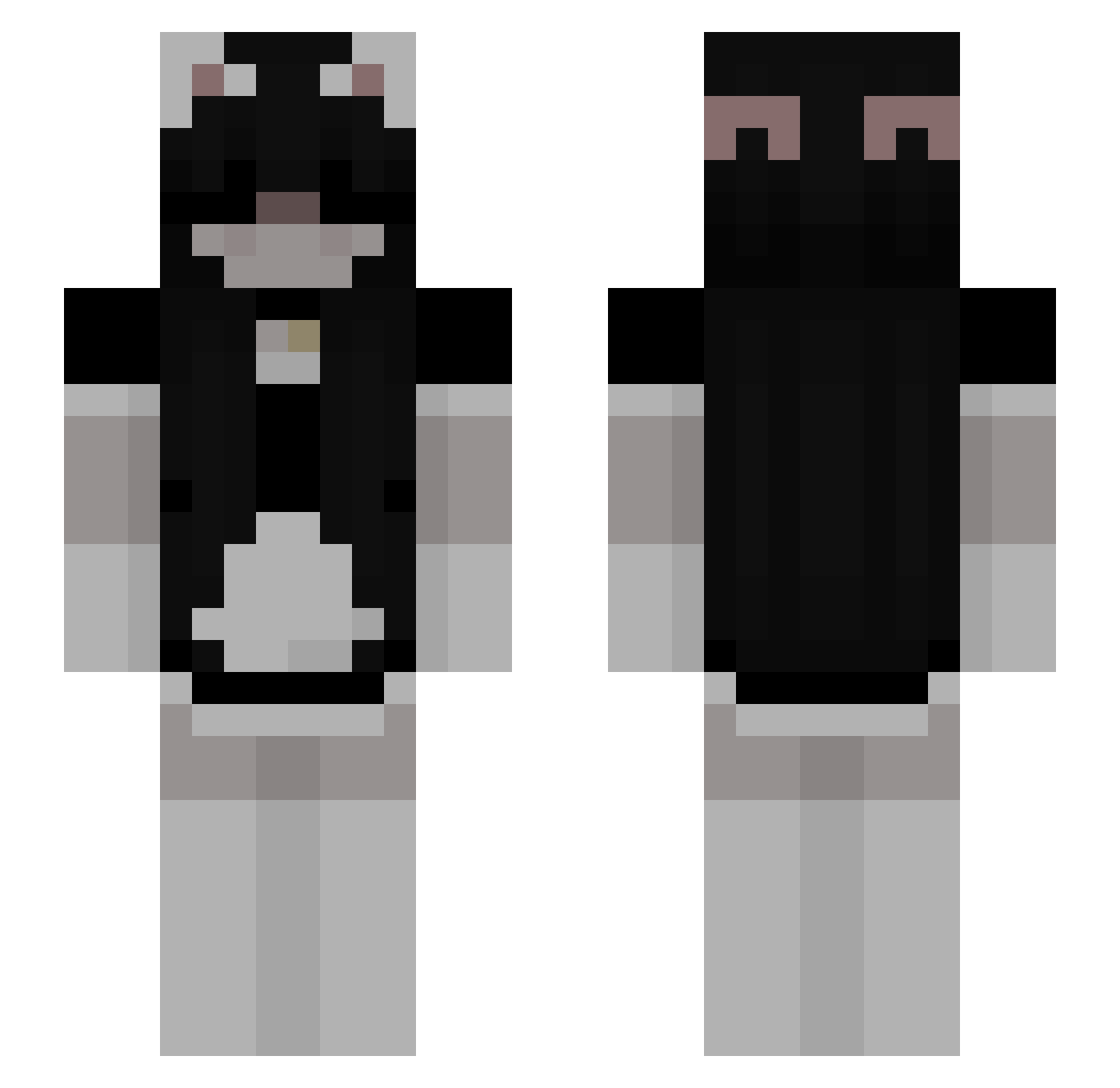 ClassicLizzo Minecraft skin, front and back view