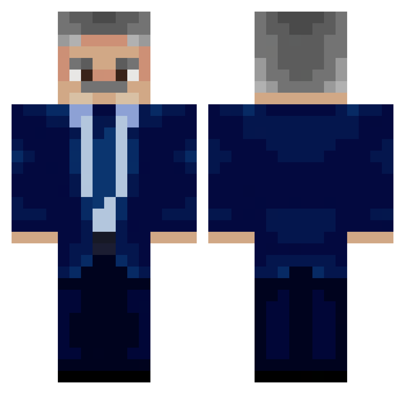 SeaJayIn Minecraft skin, front and back view