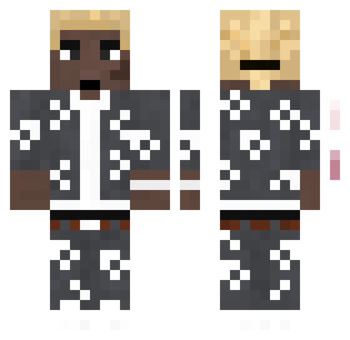 wenwak3 Minecraft skin, front and back view