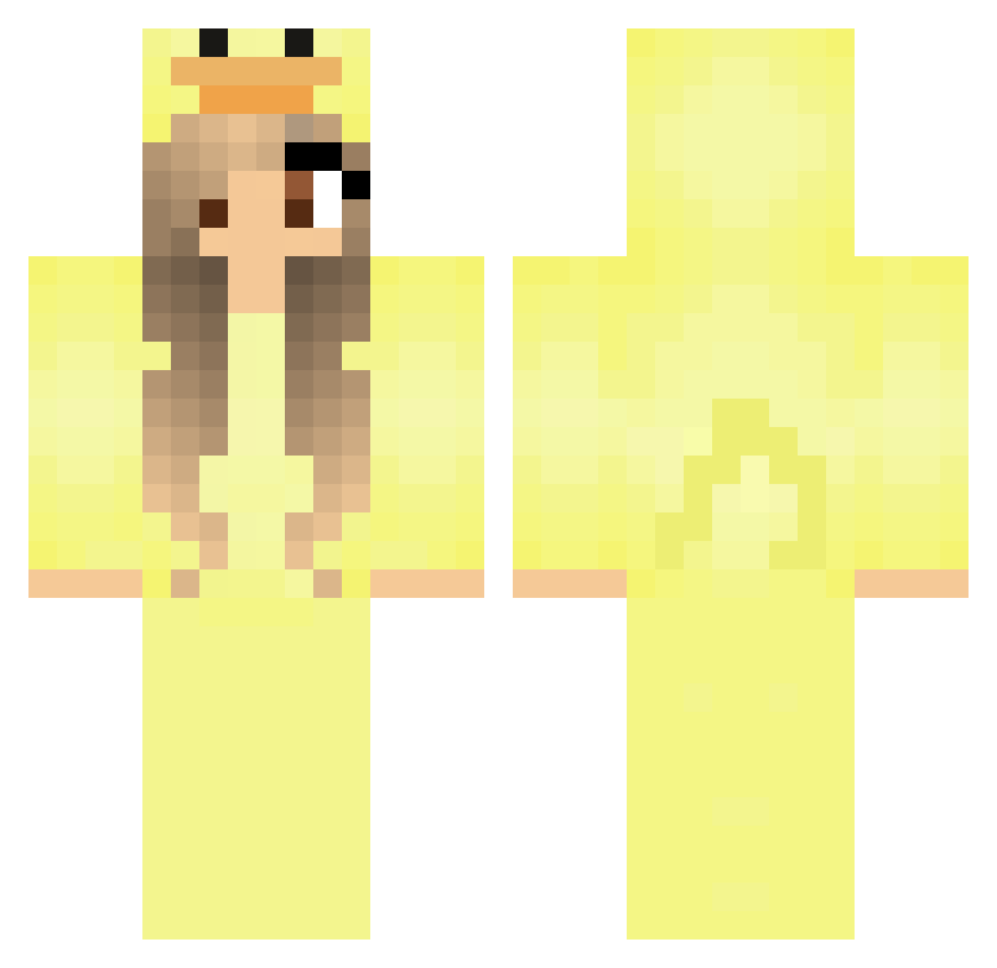 kxyden Minecraft skin, front and back view