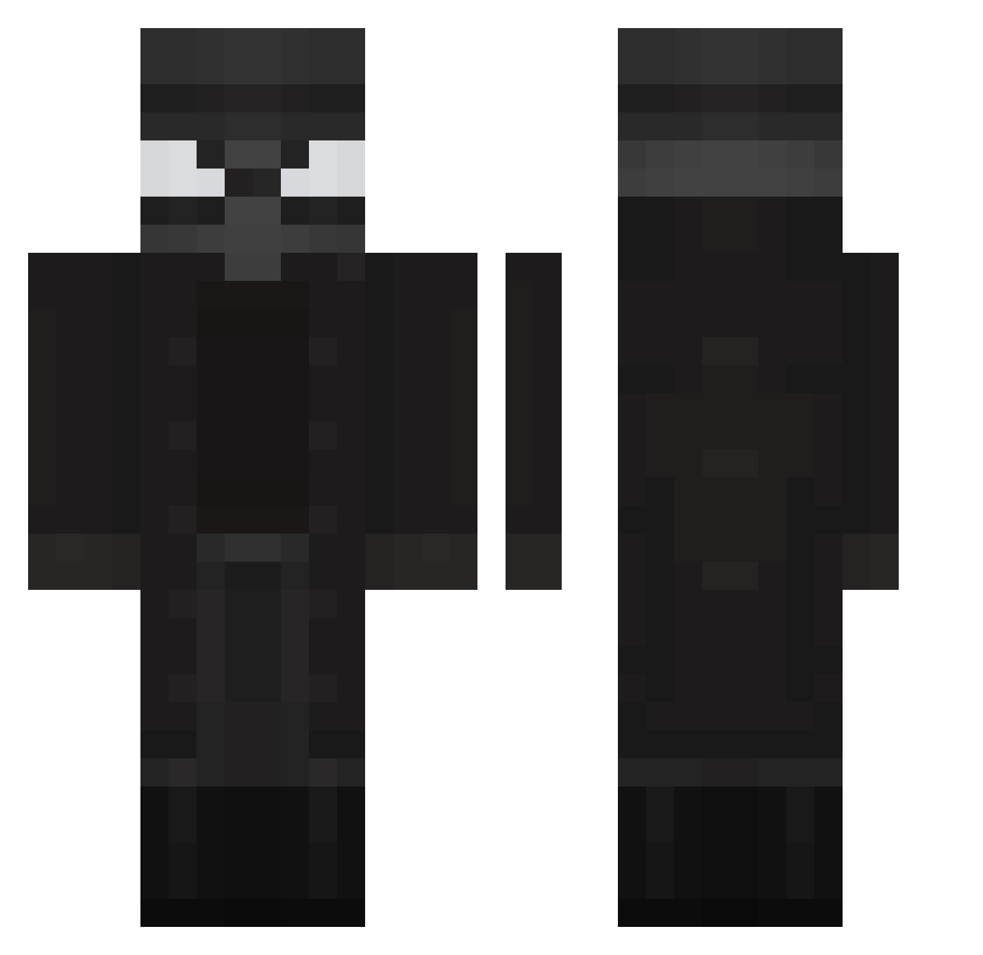 Arthurzin28 Minecraft skin, front and back view