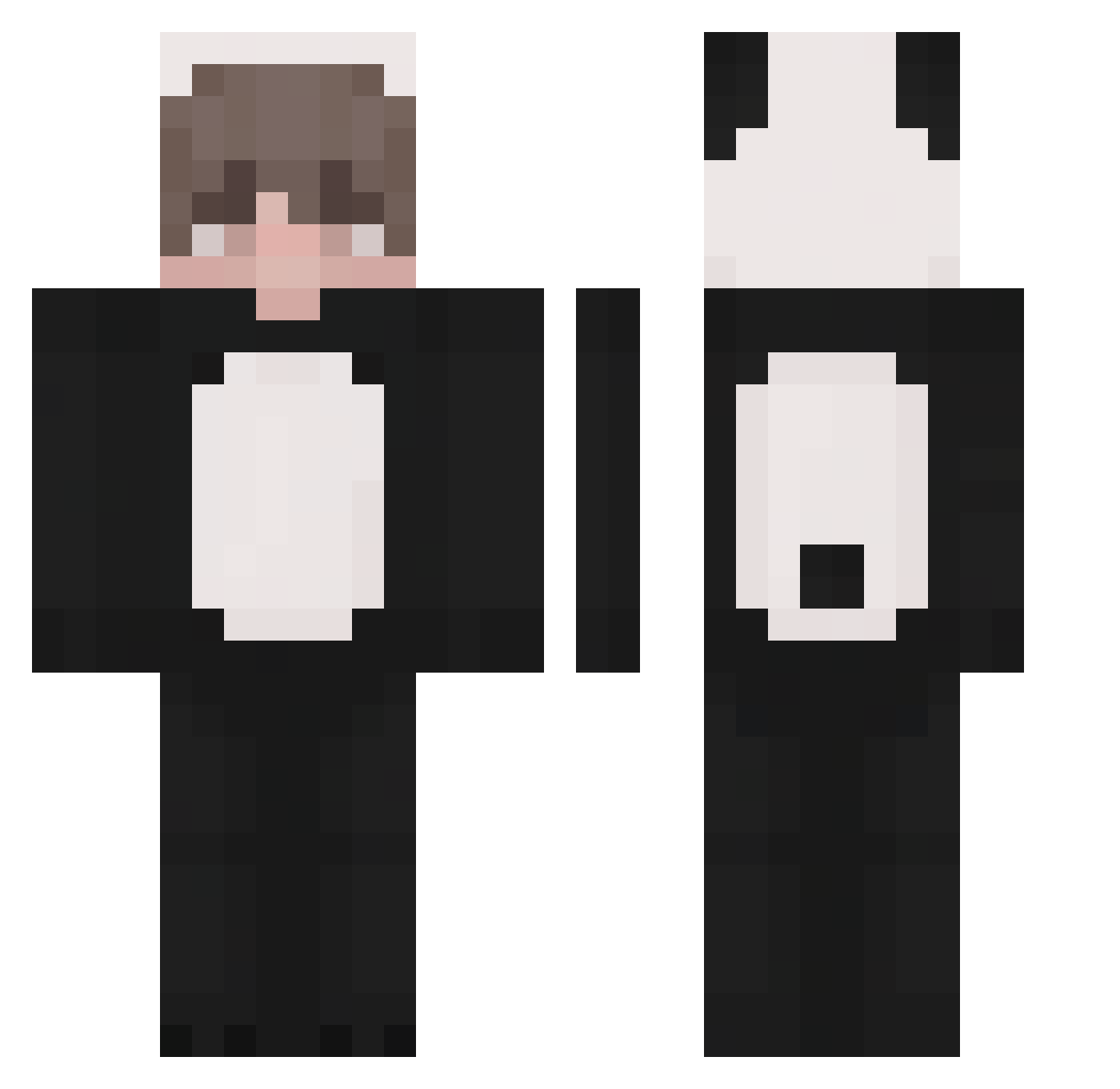 Cavifyy Minecraft skin, front and back view