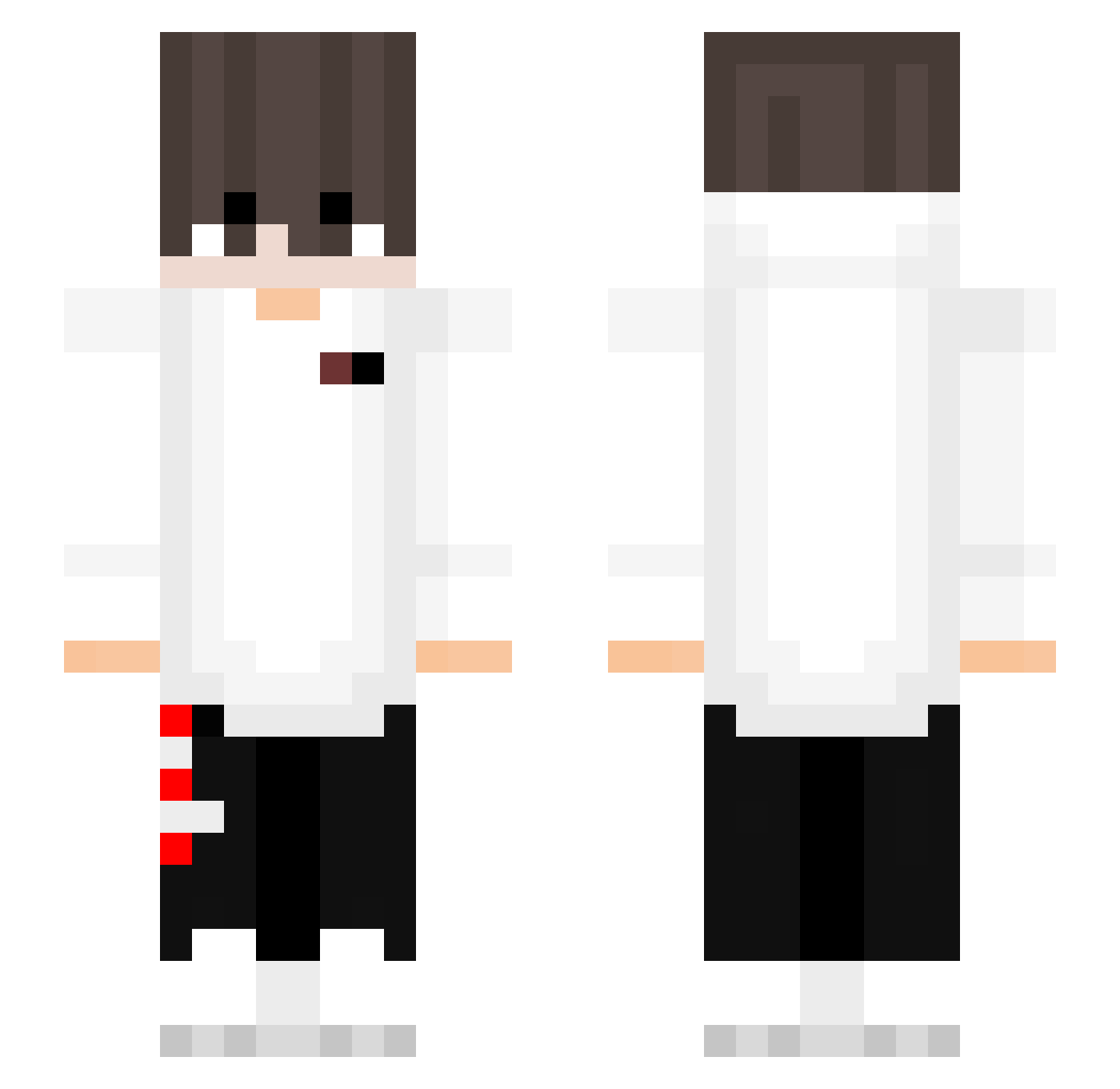 HacinDiablo Minecraft skin, front and back view