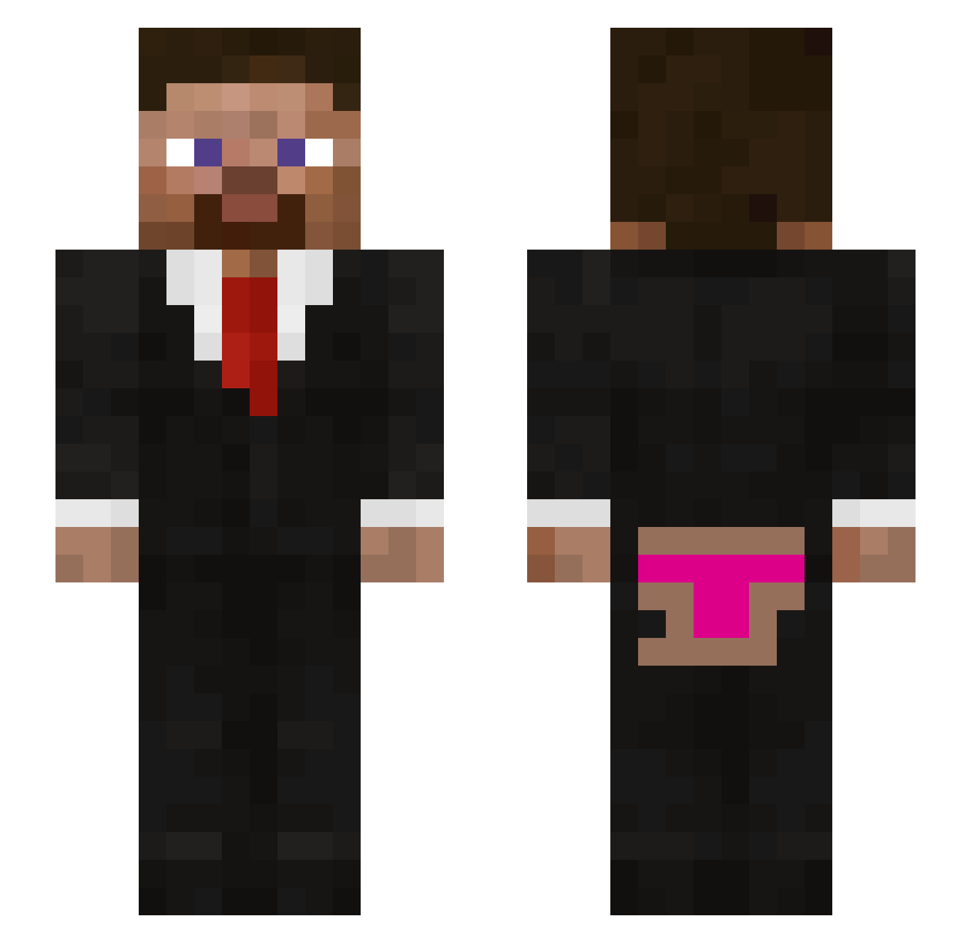 Pak_sammen Minecraft skin, front and back view
