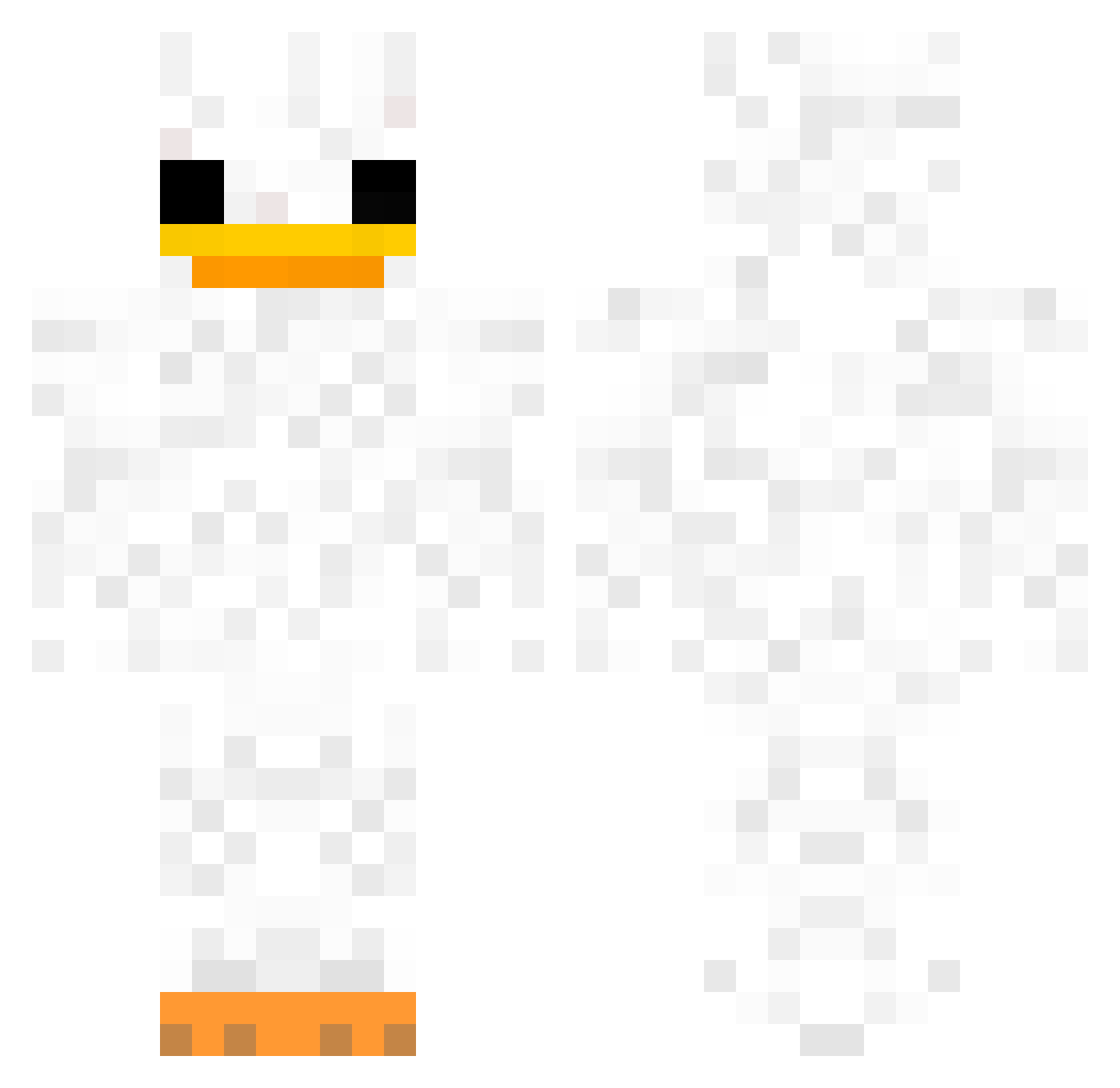 GOOSEBILL Minecraft skin, front and back view