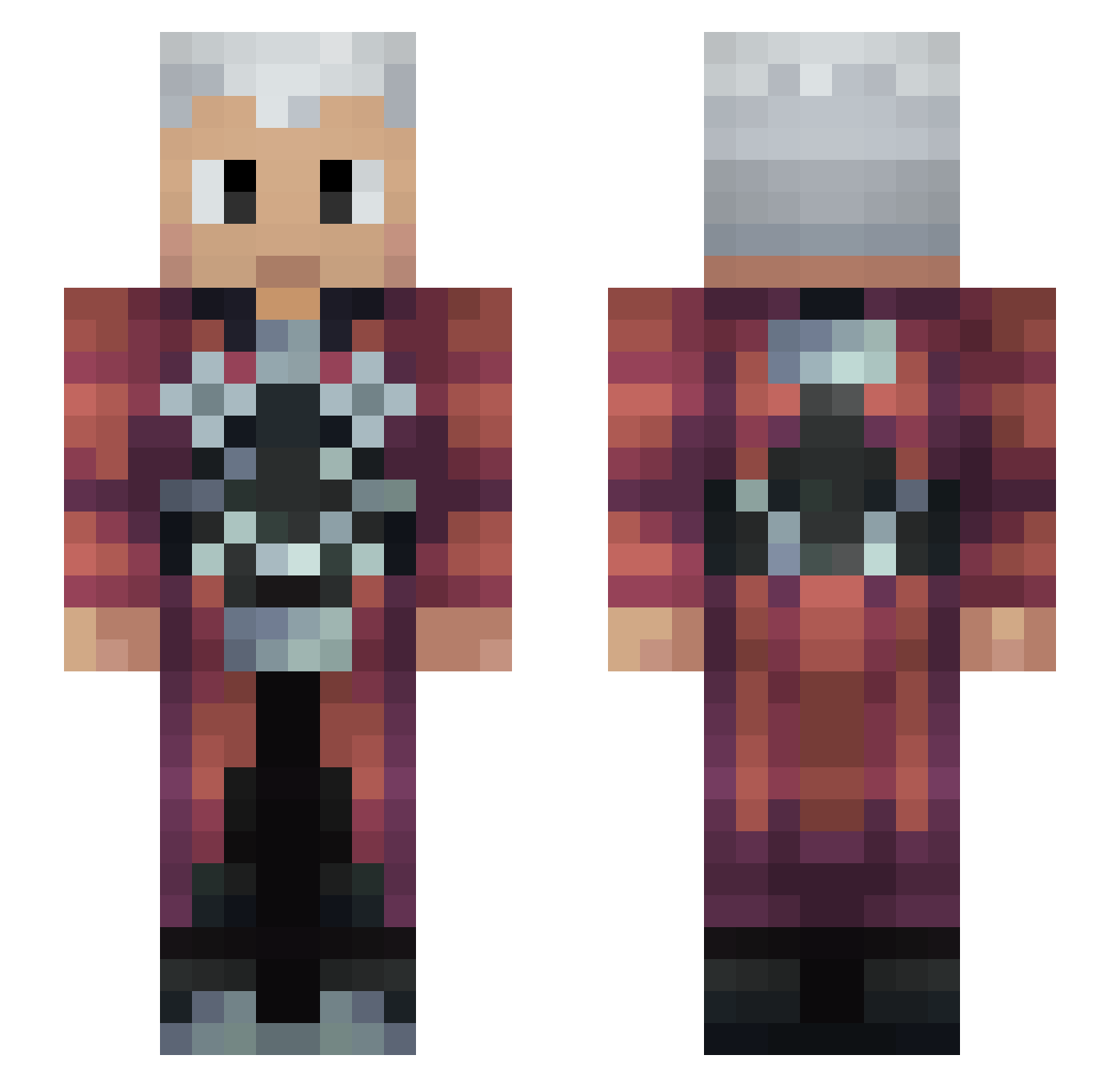ablaktacijo Minecraft skin, front and back view