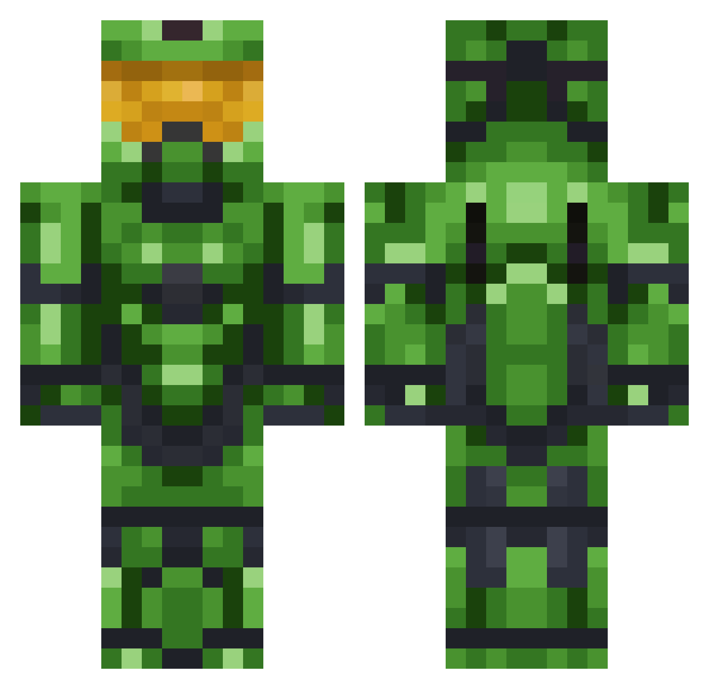 AjanKek Minecraft skin, front and back view