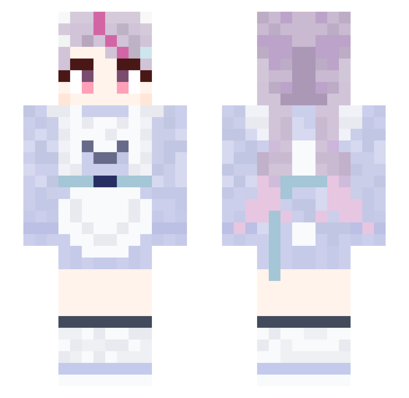 Reimalu Minecraft skin, front and back view