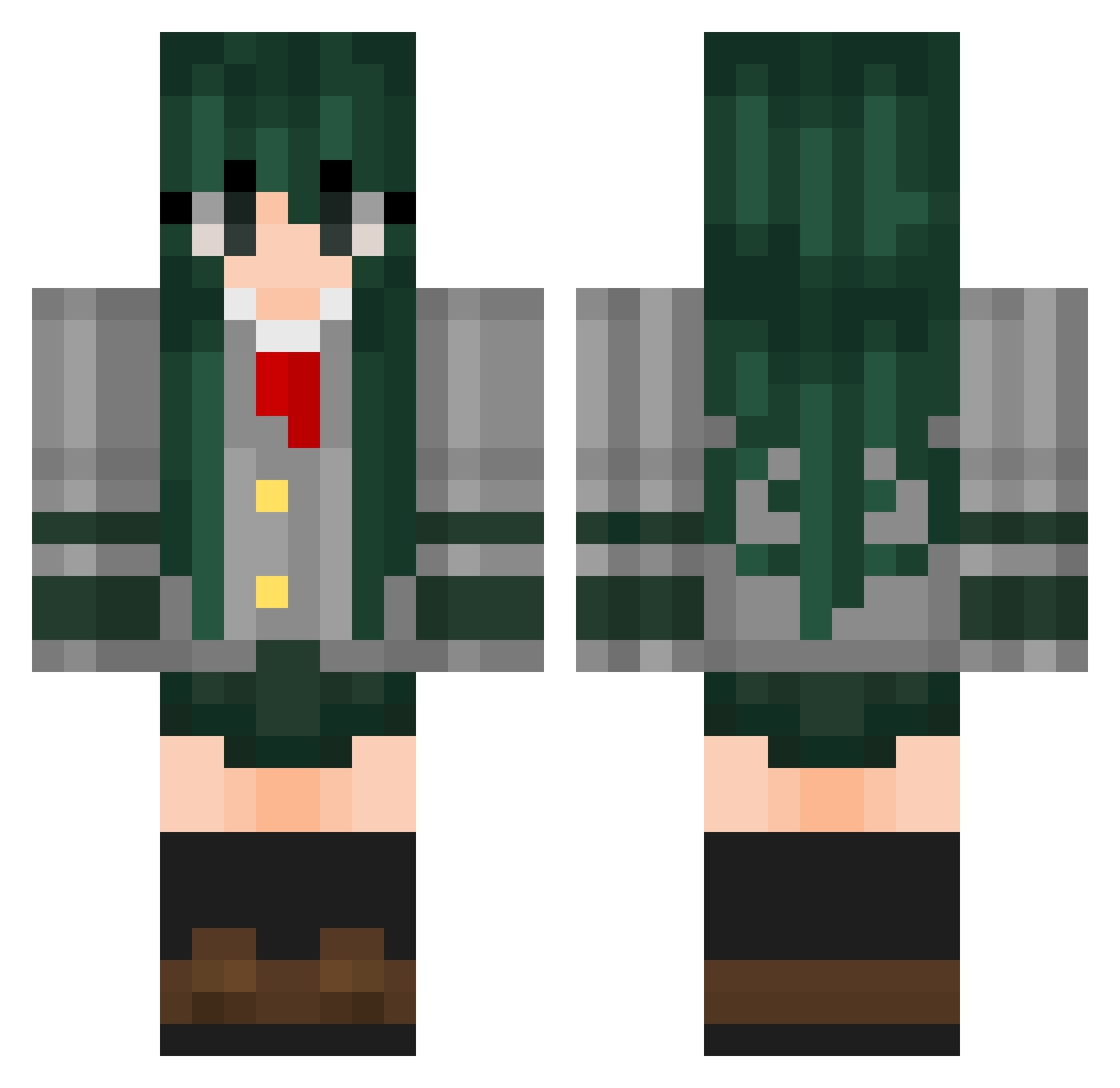 naondadogin Minecraft skin, front and back view