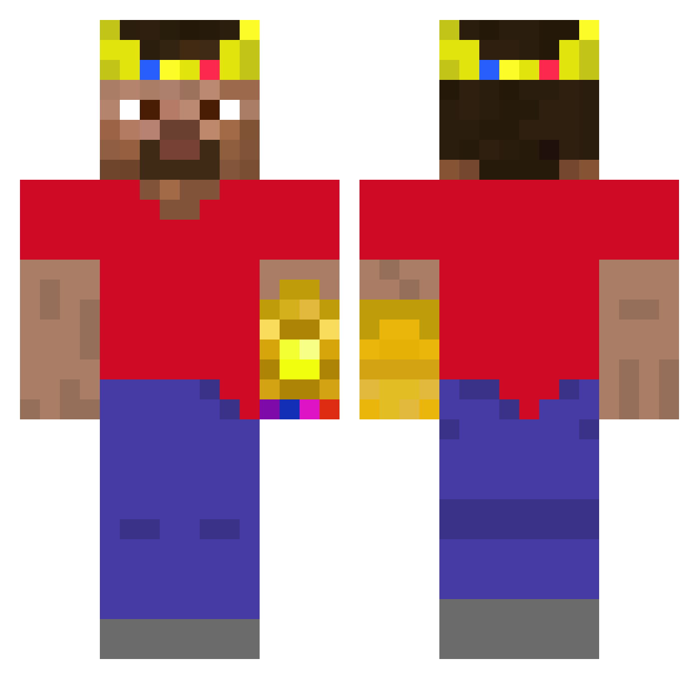 iusenintendo Minecraft skin, front and back view
