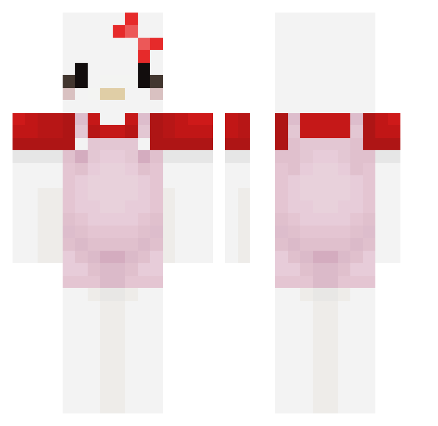 hollyvl Minecraft skin, front and back view