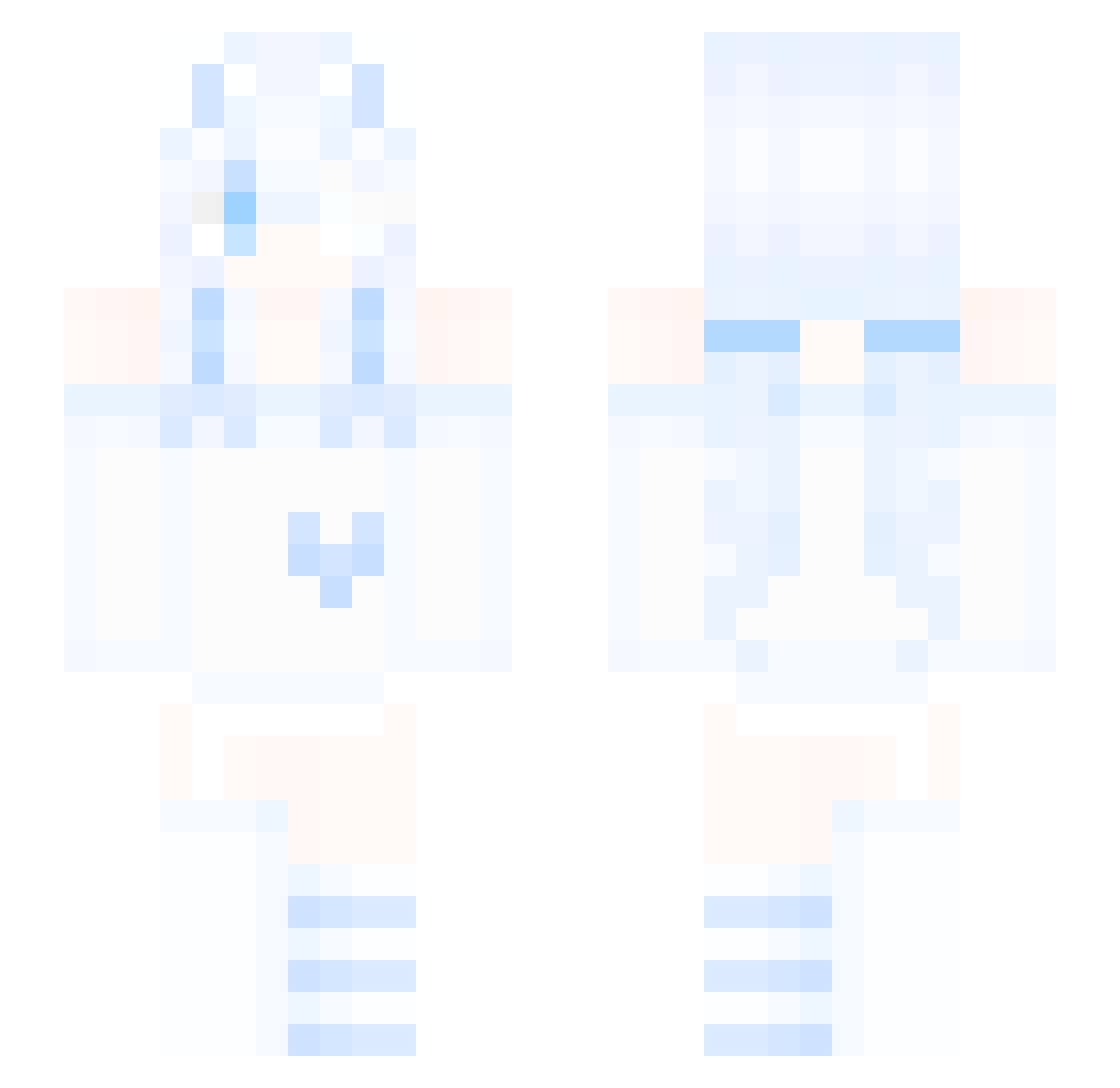 SleeepyShiro Minecraft skin, front and back view