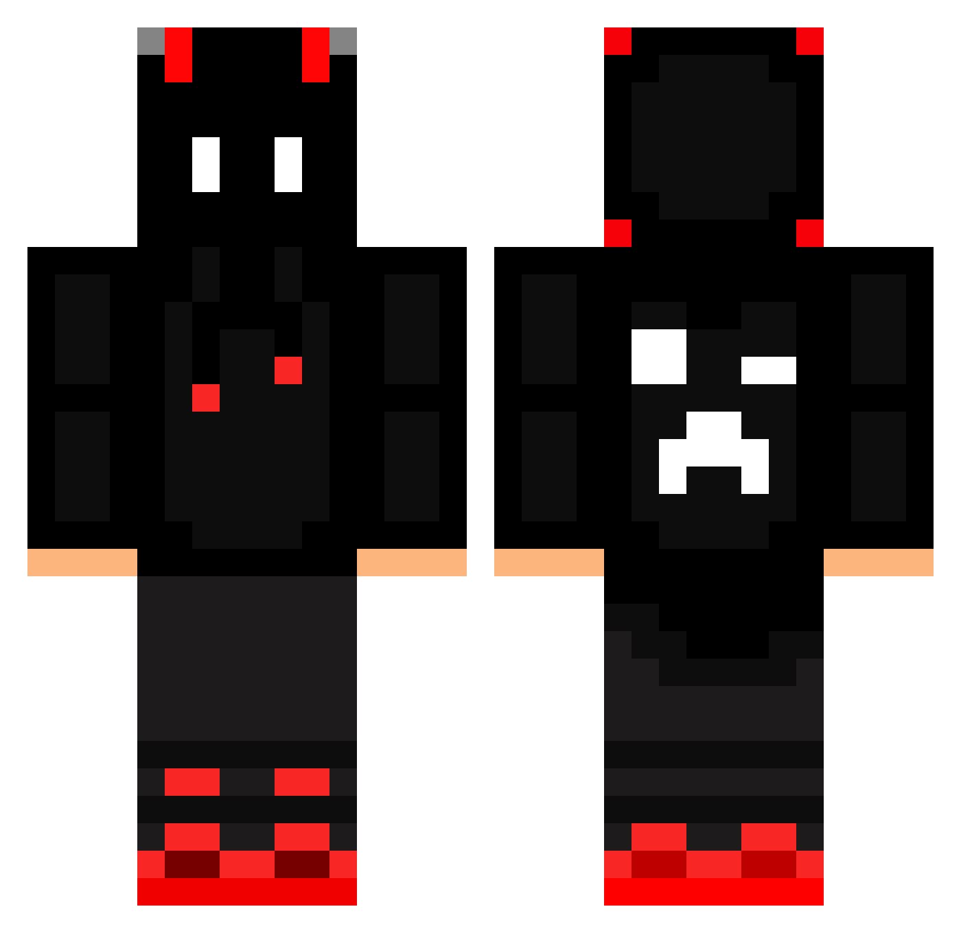 oIgris Minecraft skin, front and back view