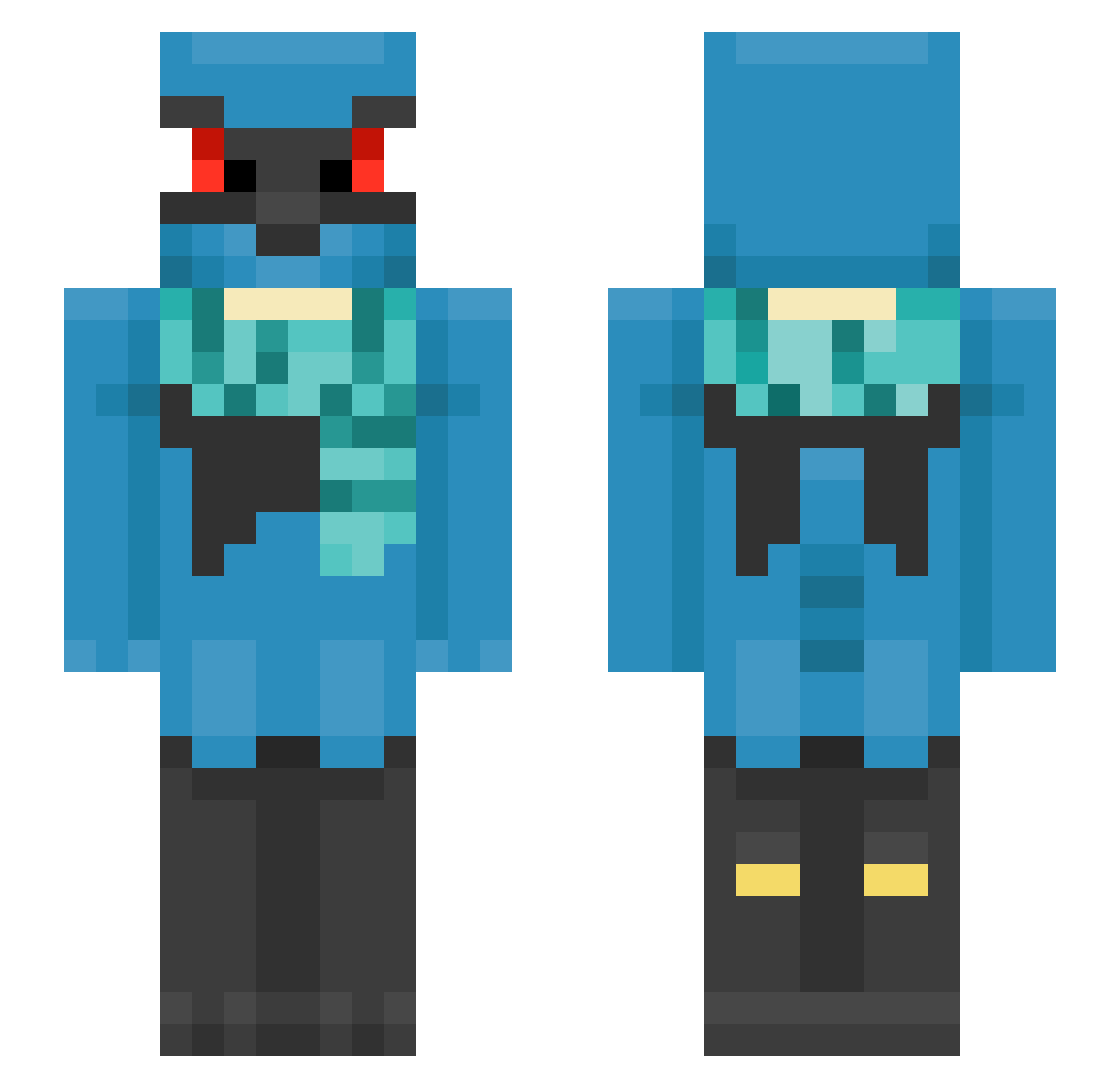 KitKat63916 Minecraft skin, front and back view