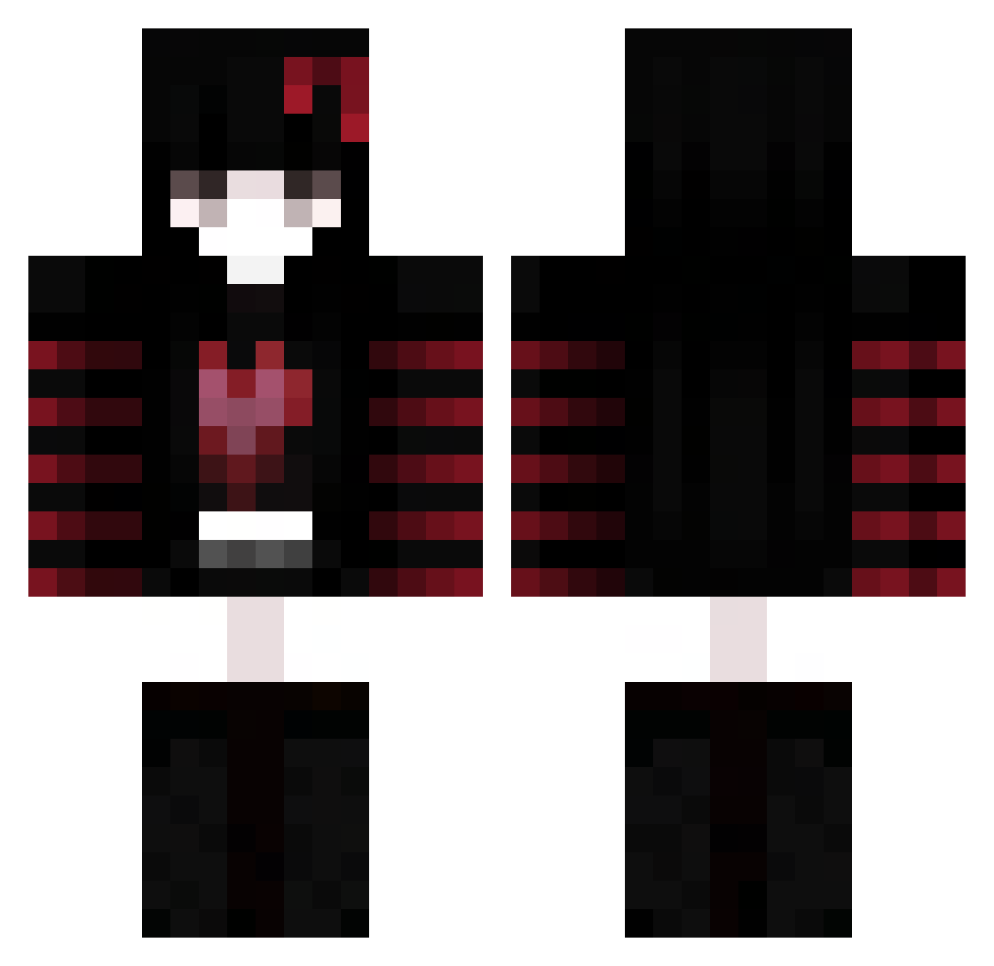 Lcasta04 Minecraft skin, front and back view