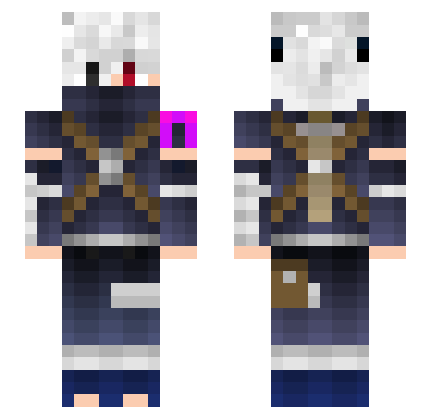 xa4az_ Minecraft skin, front and back view