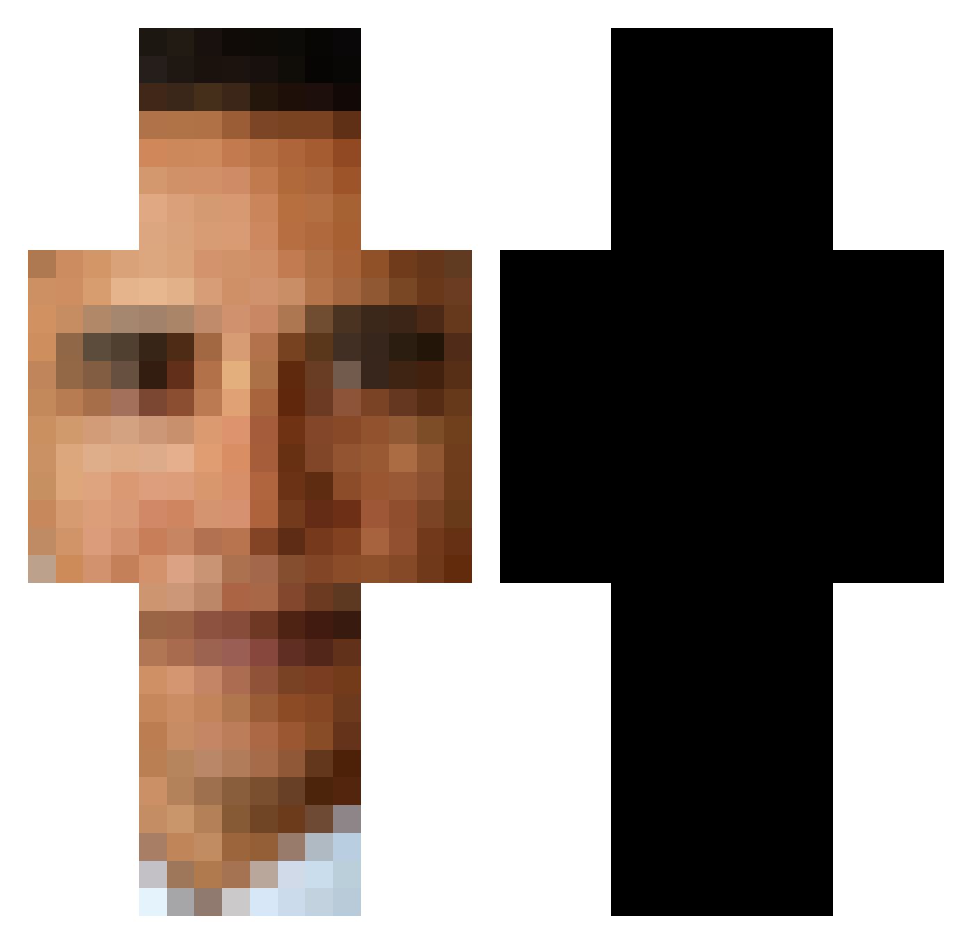 O1d_Meatball Minecraft skin, front and back view