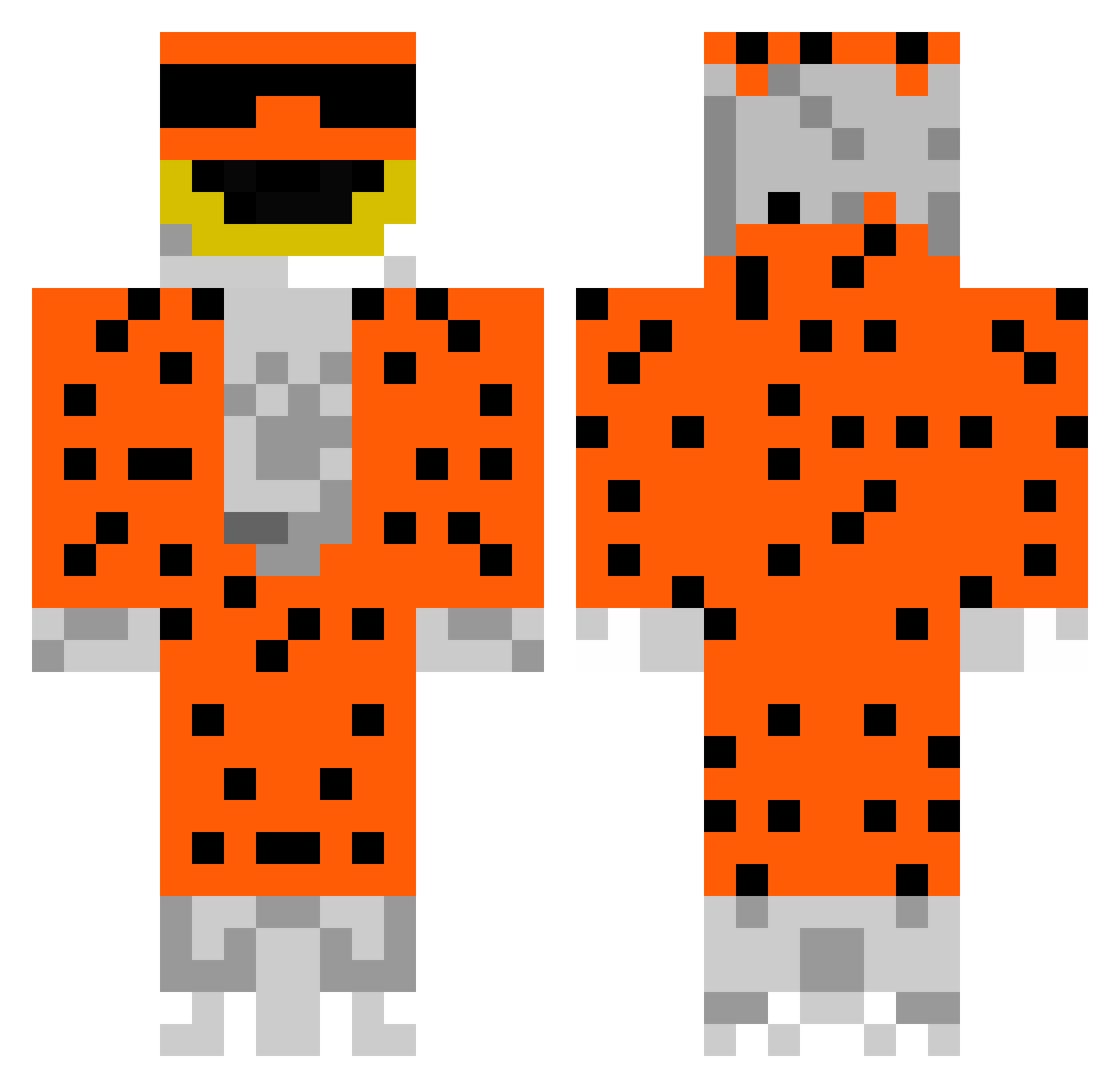 Simple5000 Minecraft skin, front and back view