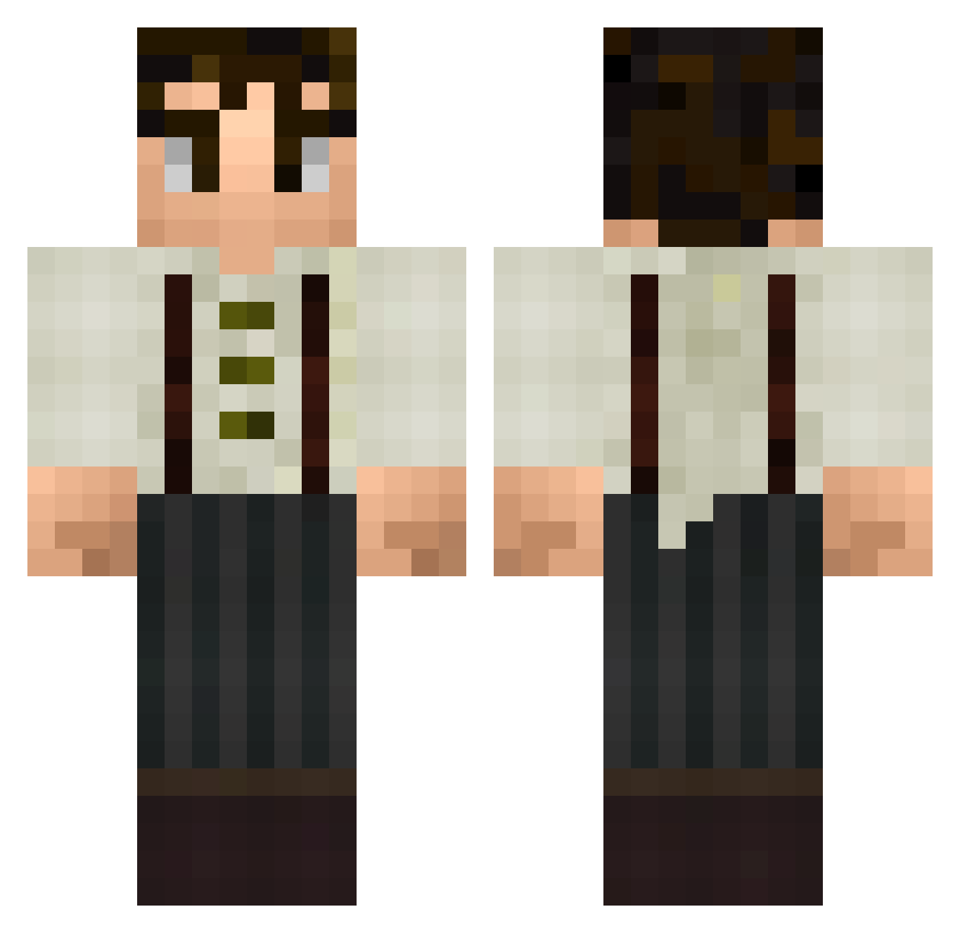 Shawnn__ Minecraft skin, front and back view