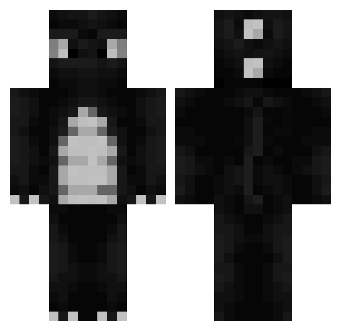 Azalee57 Minecraft skin, front and back view