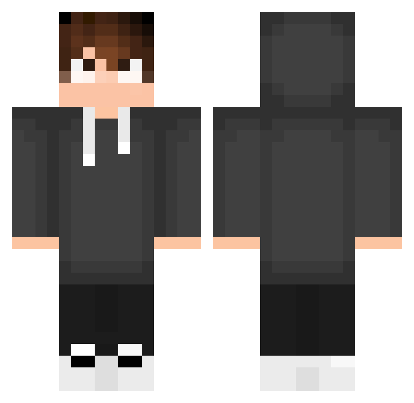 Aoi0S Minecraft skin, front and back view