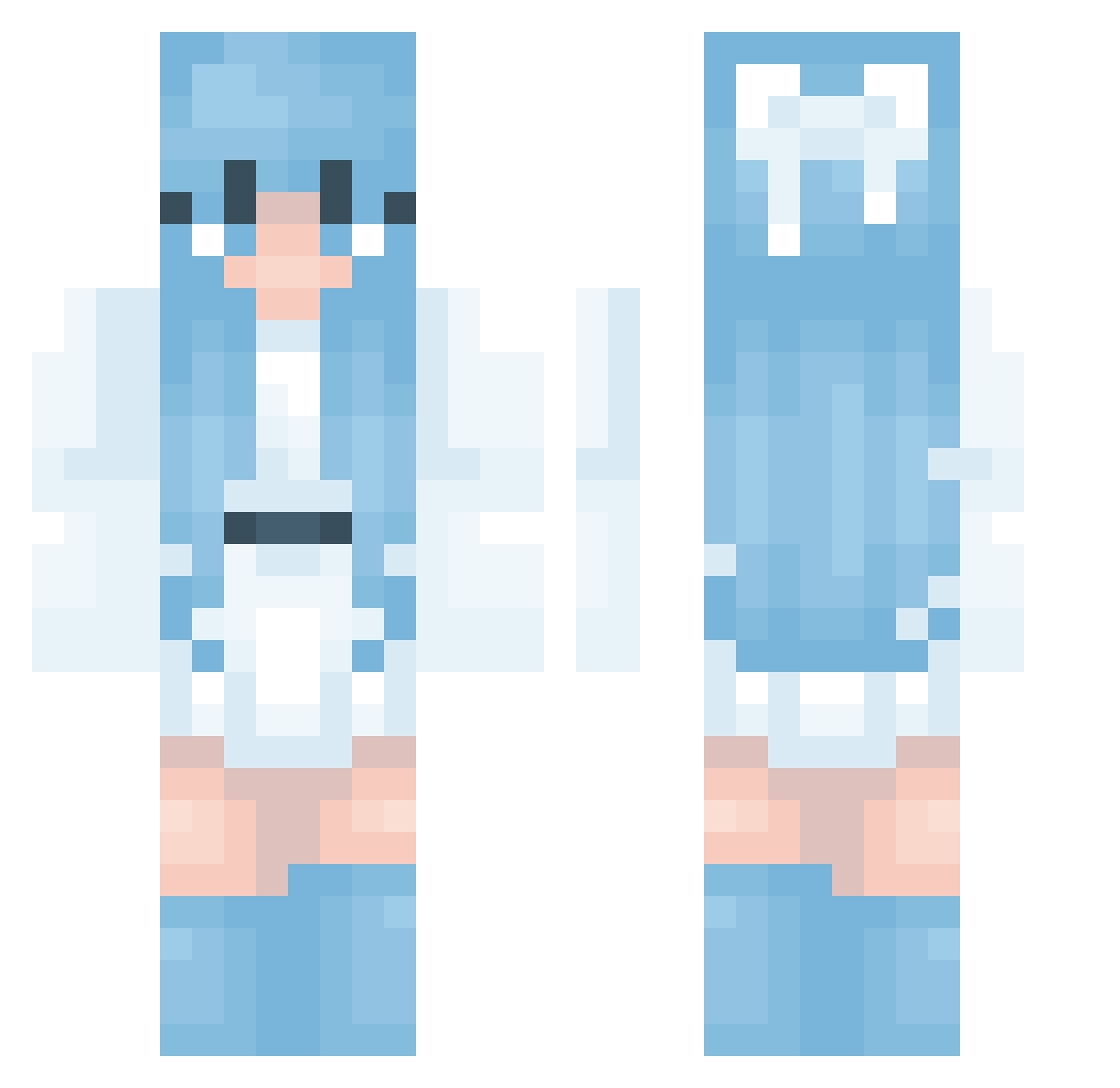 Jemzy12 Minecraft skin, front and back view