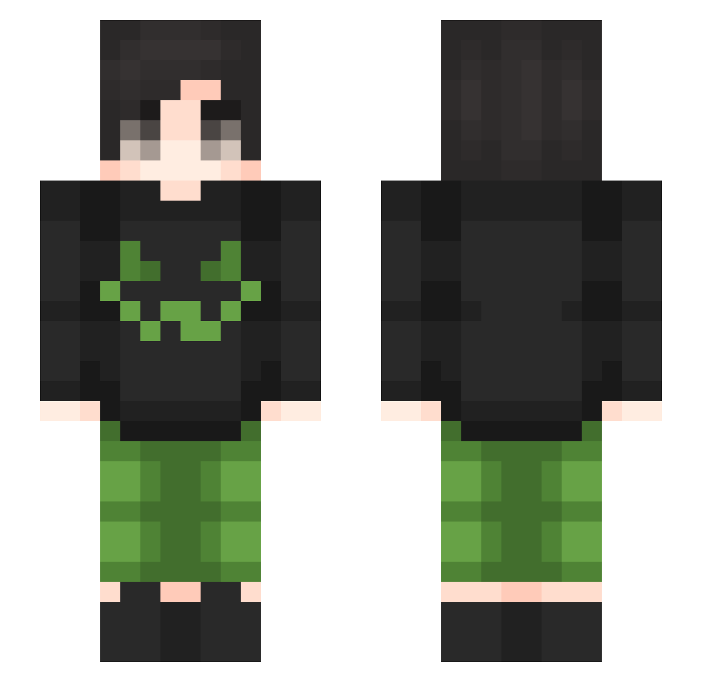 ArianLP91 Minecraft skin, front and back view