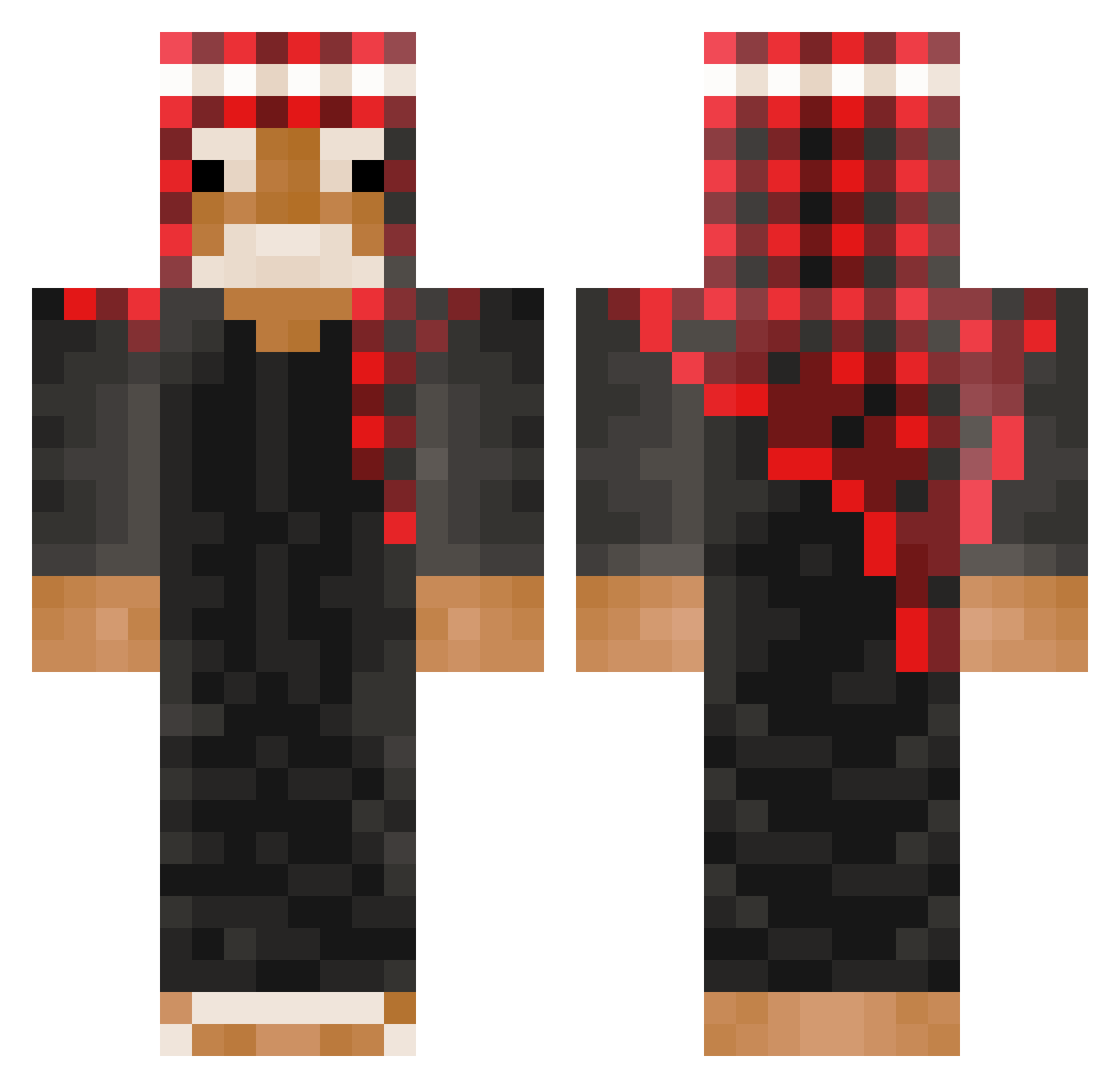 Temani_Man Minecraft skin, front and back view