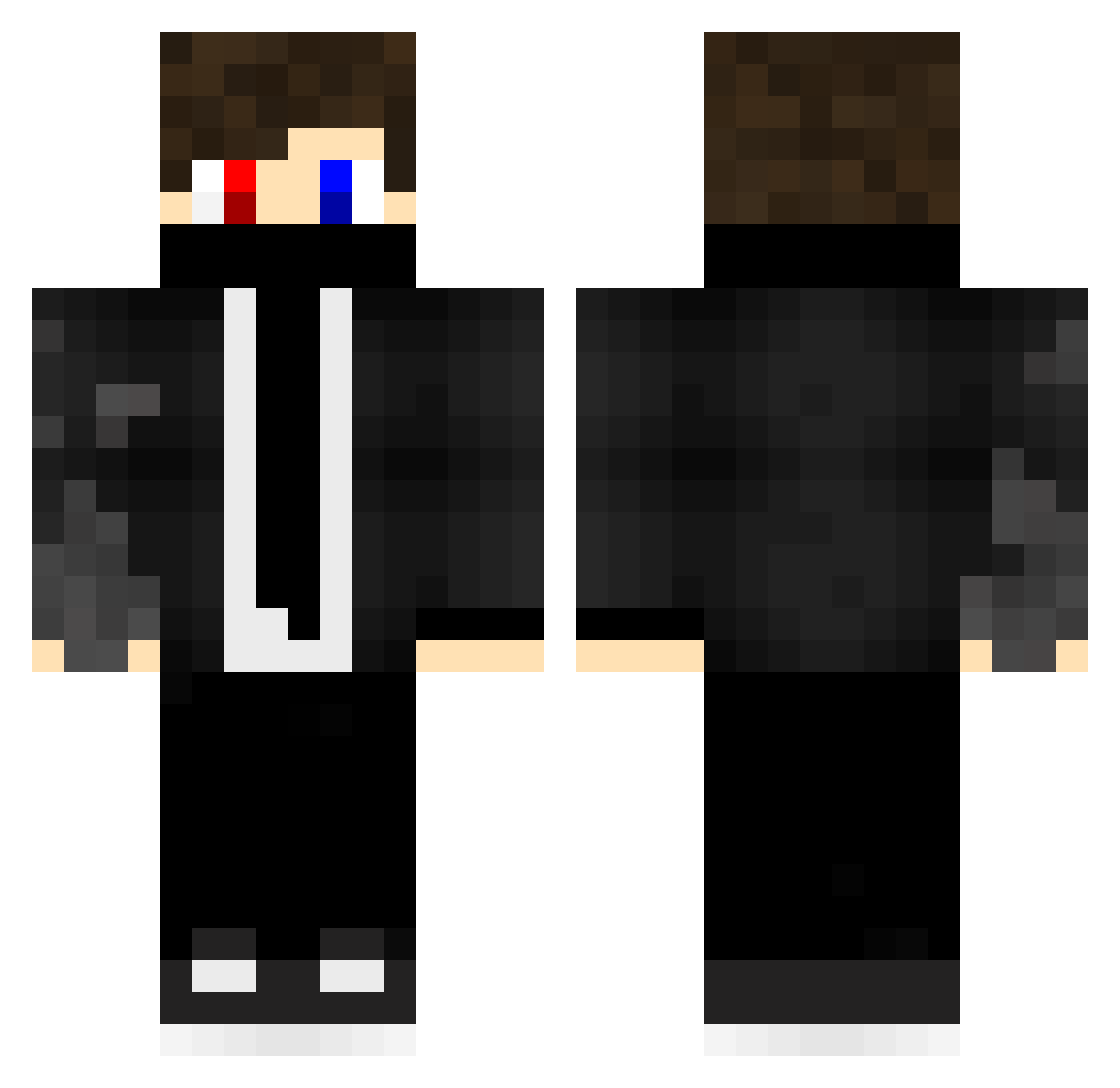 NGBeratT Minecraft skin, front and back view