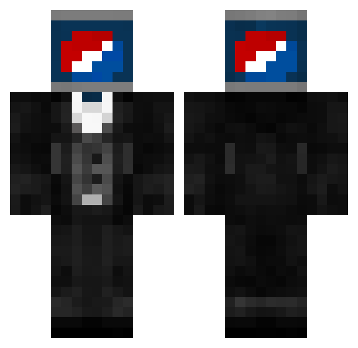SKYLINE_GTR_R32 Minecraft skin, front and back view