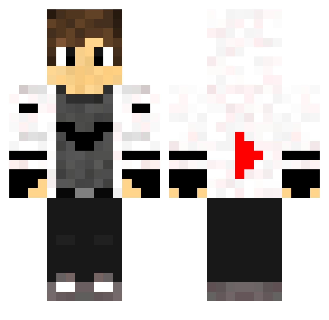 SantyelXD_pro27 Minecraft skin, front and back view