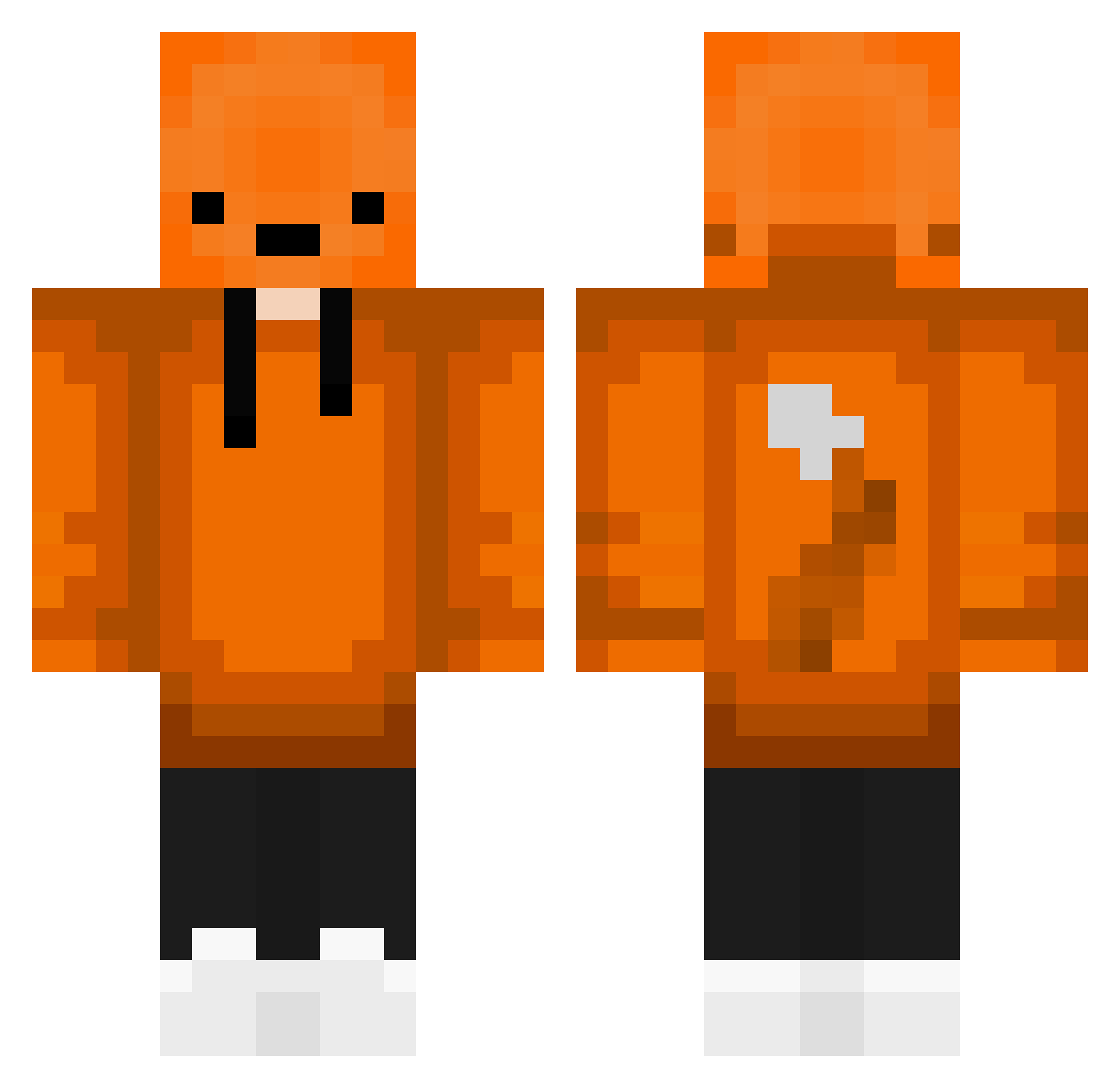 lukstar23 Minecraft skin, front and back view