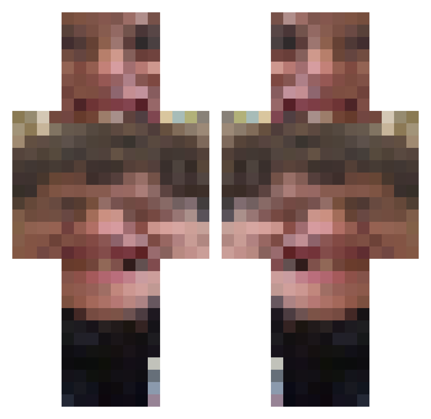 billy2030n Minecraft skin, front and back view