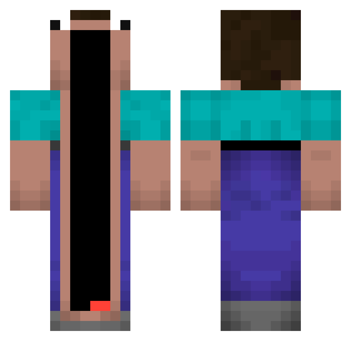 LI4IKO_CO_3PAMOM Minecraft skin, front and back view