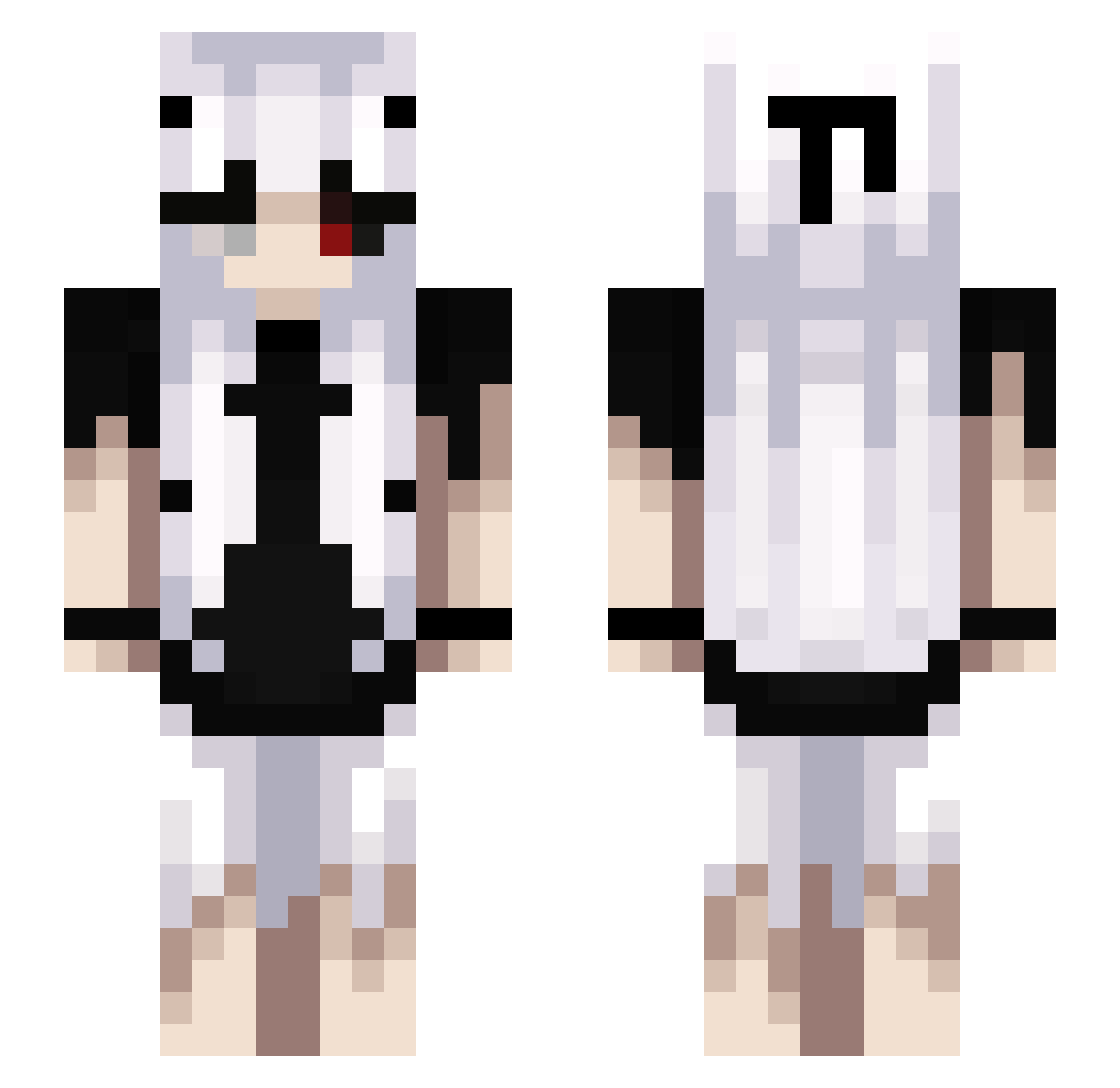 WhiteFerrari_ Minecraft skin, front and back view