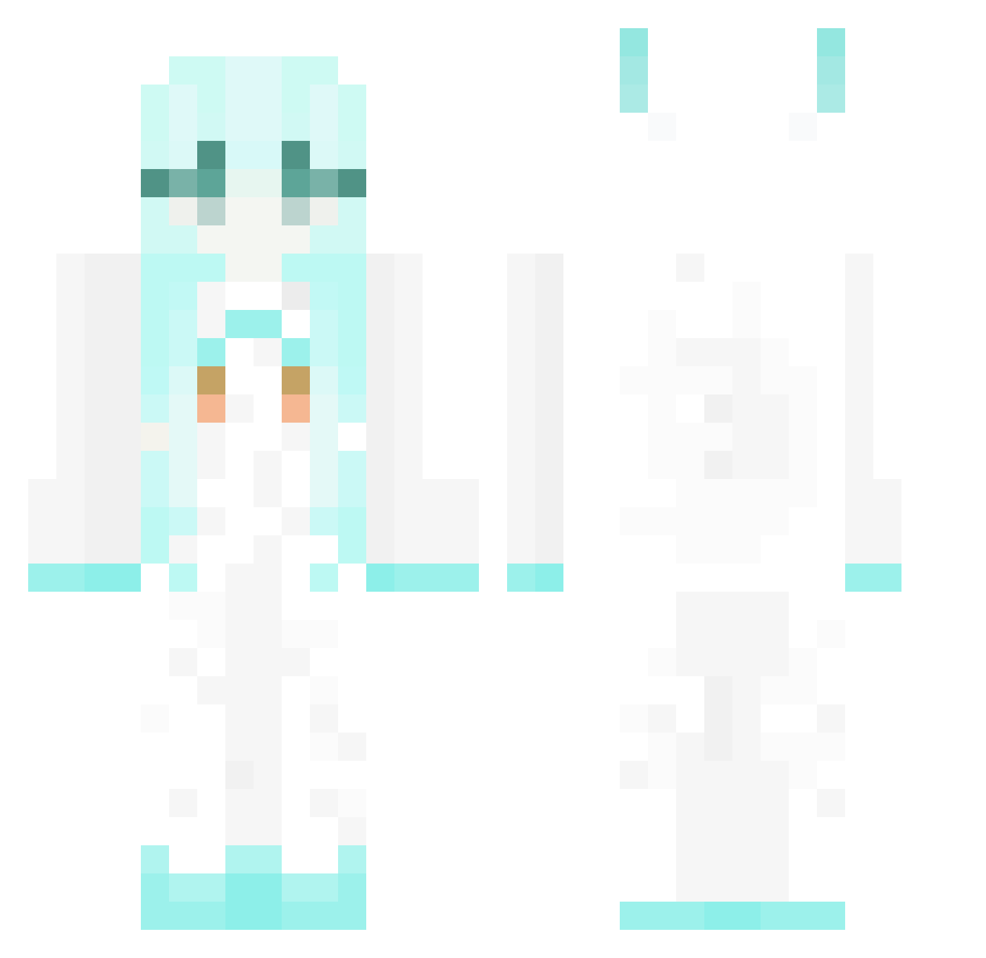 QuickO_o Minecraft skin, front and back view