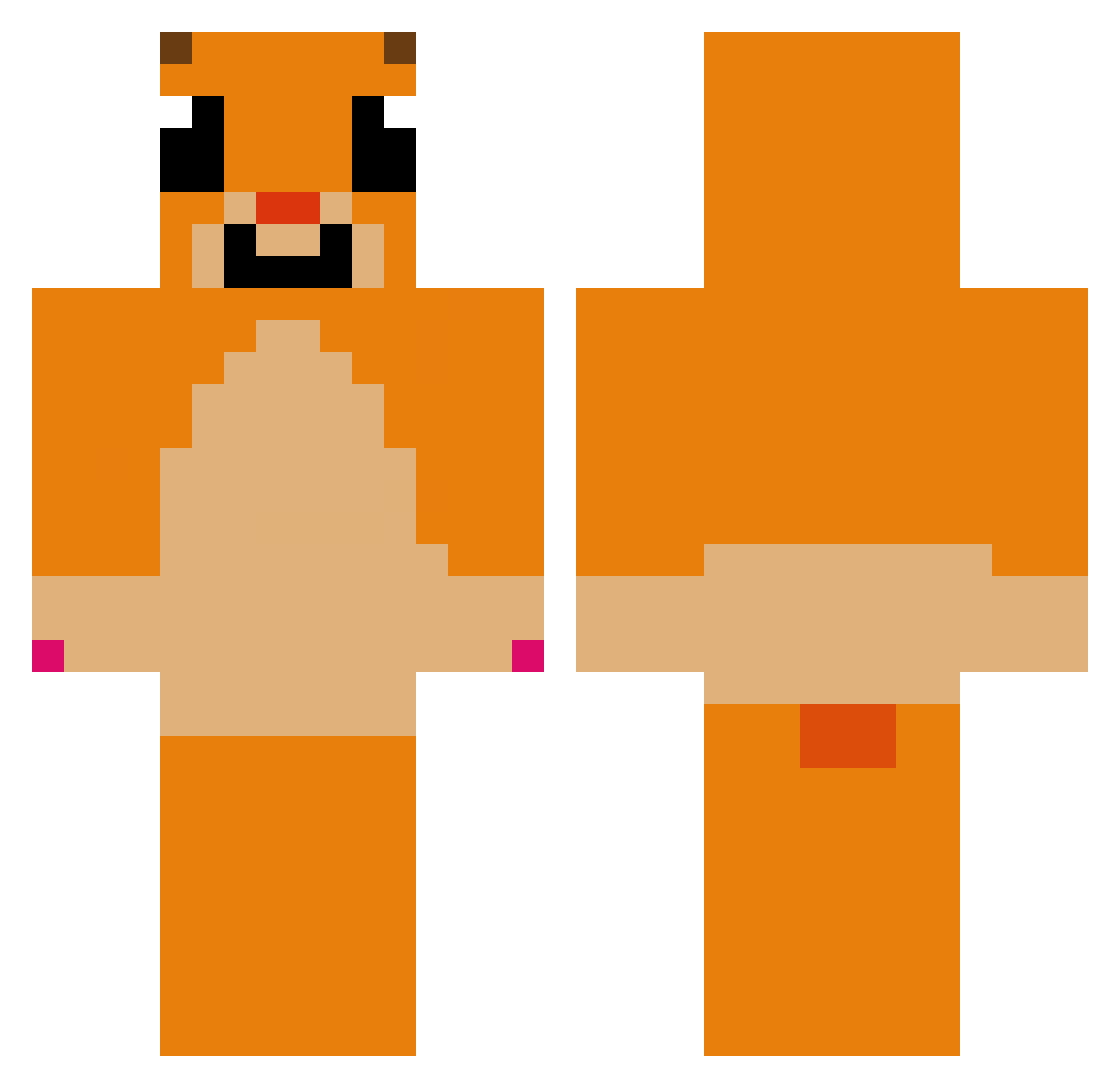 General_Hampter Minecraft skin, front and back view