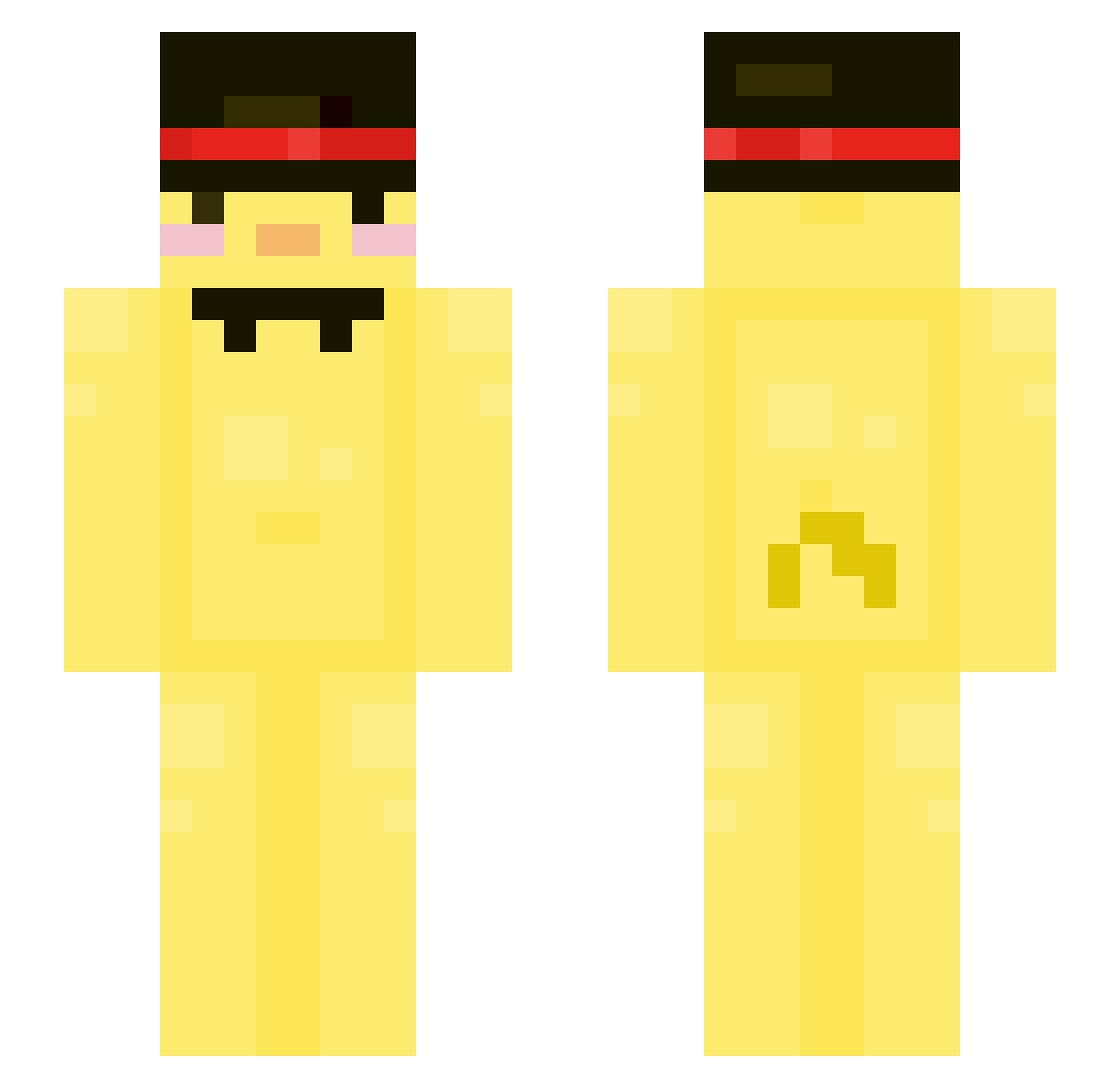 DuckSauce11 Minecraft skin, front and back view
