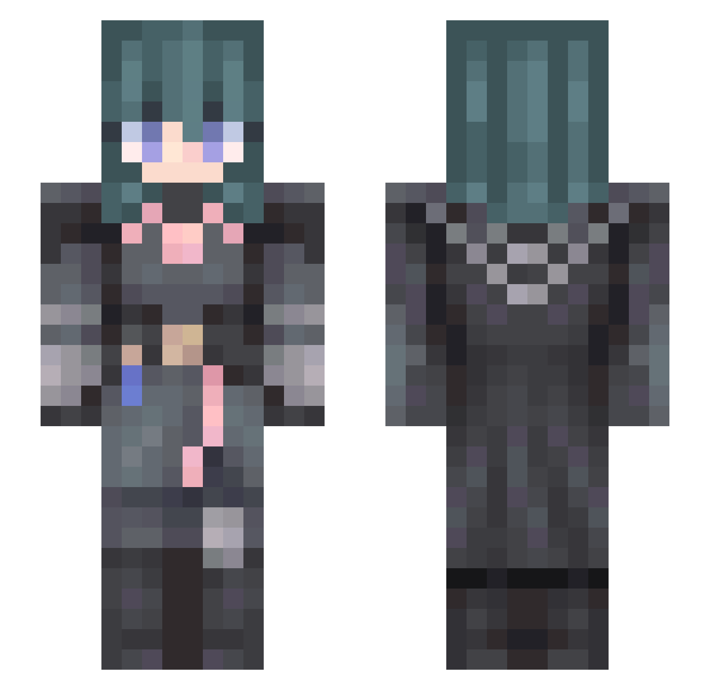 Renegade_Ryuu Minecraft skin, front and back view