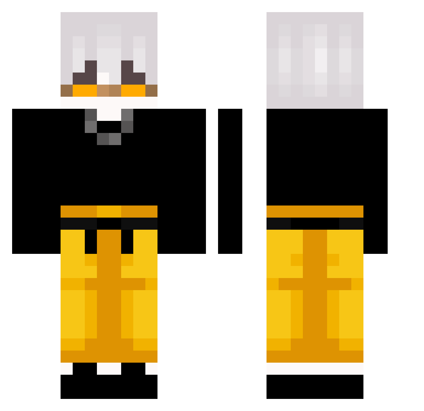 CynthianV2 Minecraft skin, front and back view