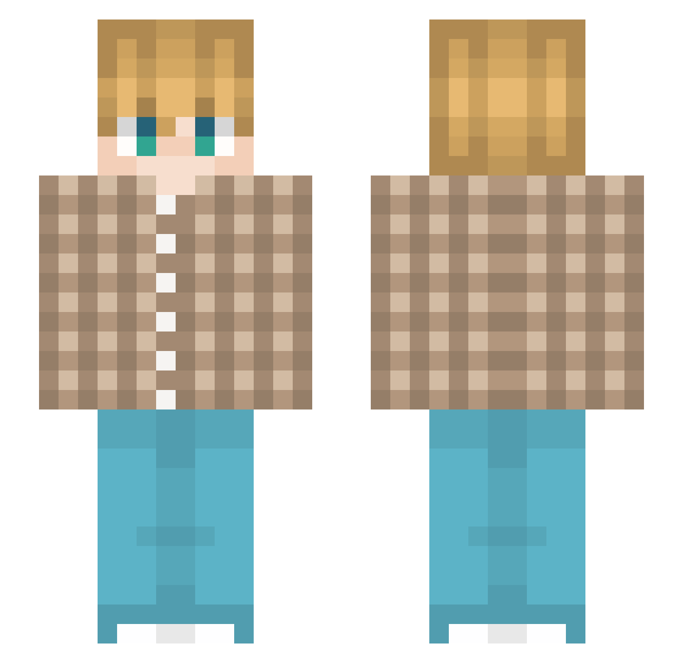 samrbomb5 Minecraft skin, front and back view
