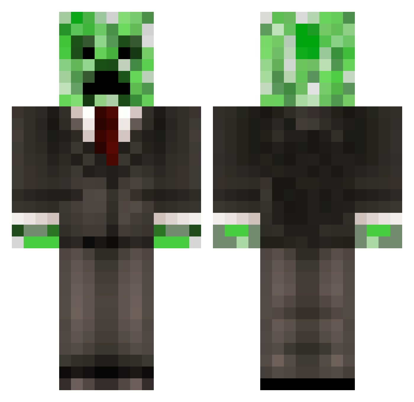 KG16822 Minecraft skin, front and back view